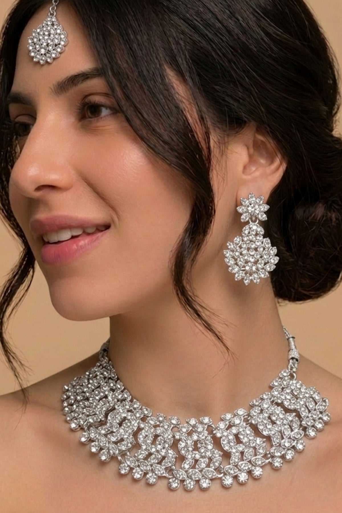 Buy Gold Diamond Studed Choker Set for women by Inko & Co online available at scrollnshops
