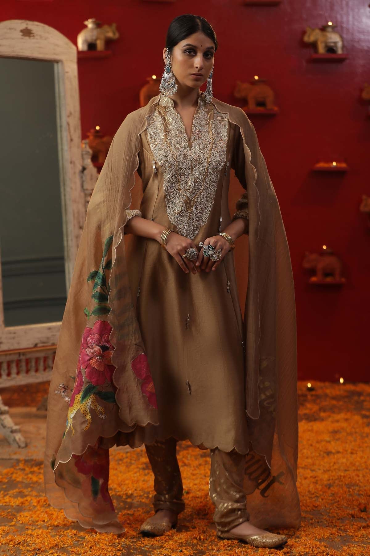 Buy Arpita SulakshanaGold Dori Embroidered Kurta Set