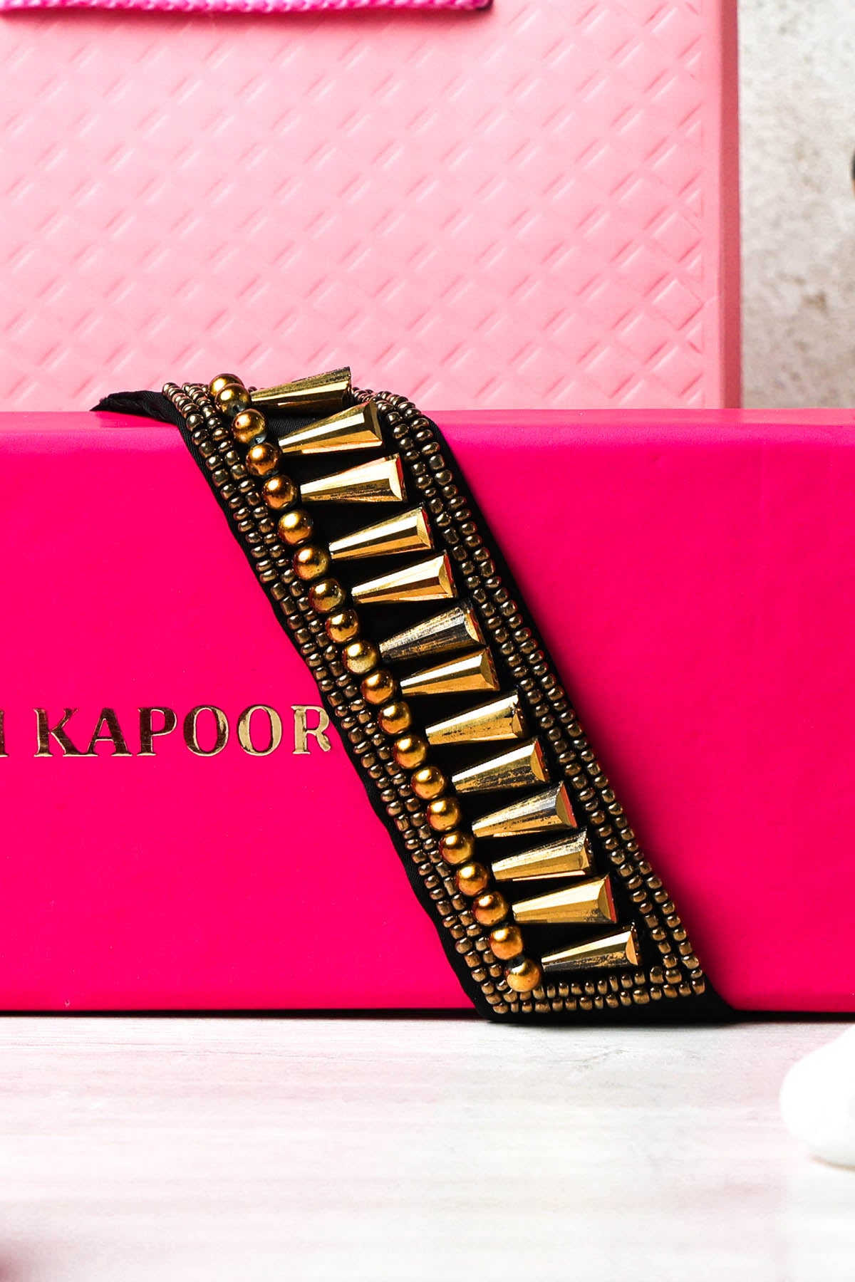 Gold Embellished Beads Belt