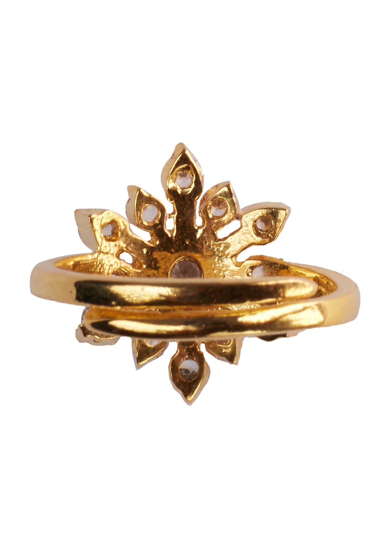 Gold Embellished Floral Ring