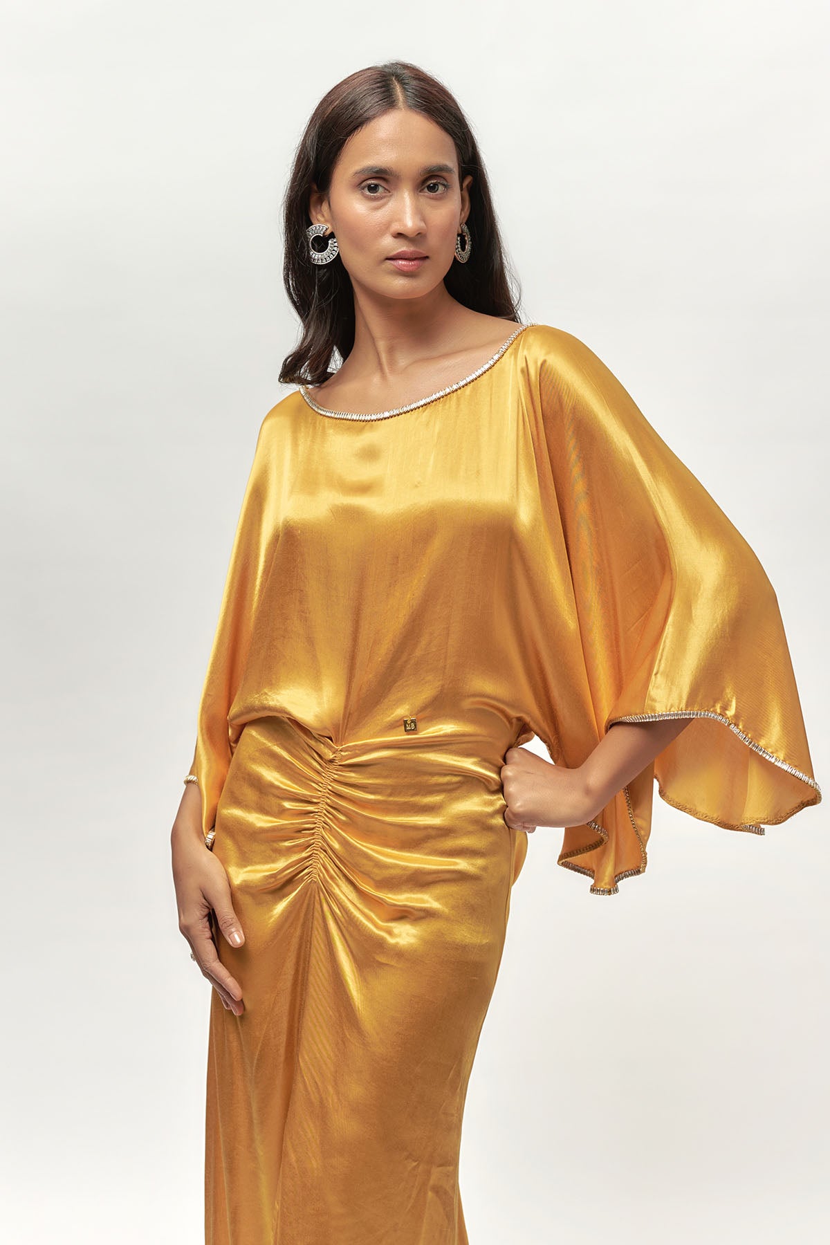 Gold Embellished Maxi Dress