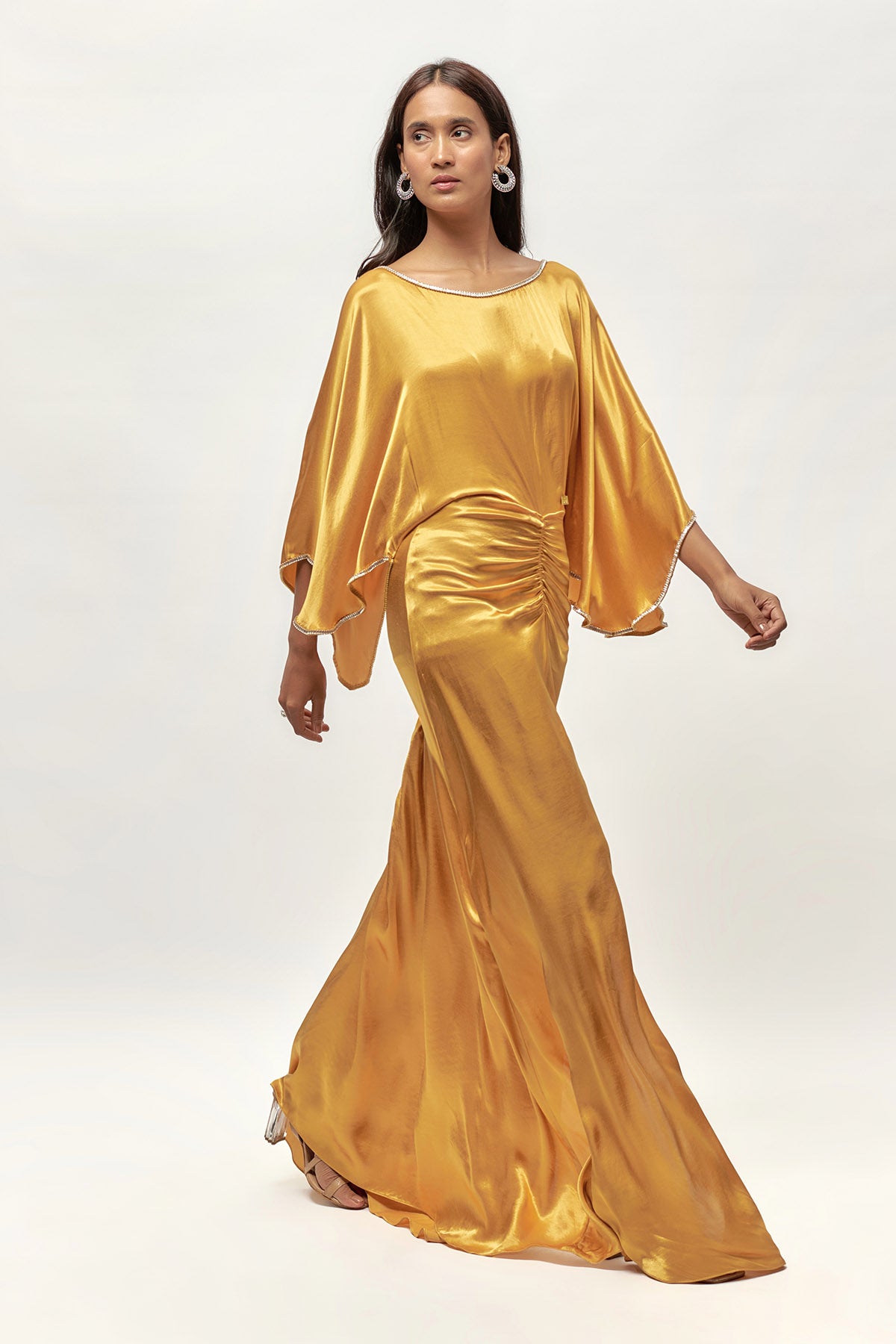 Gold Embellished Maxi Dress