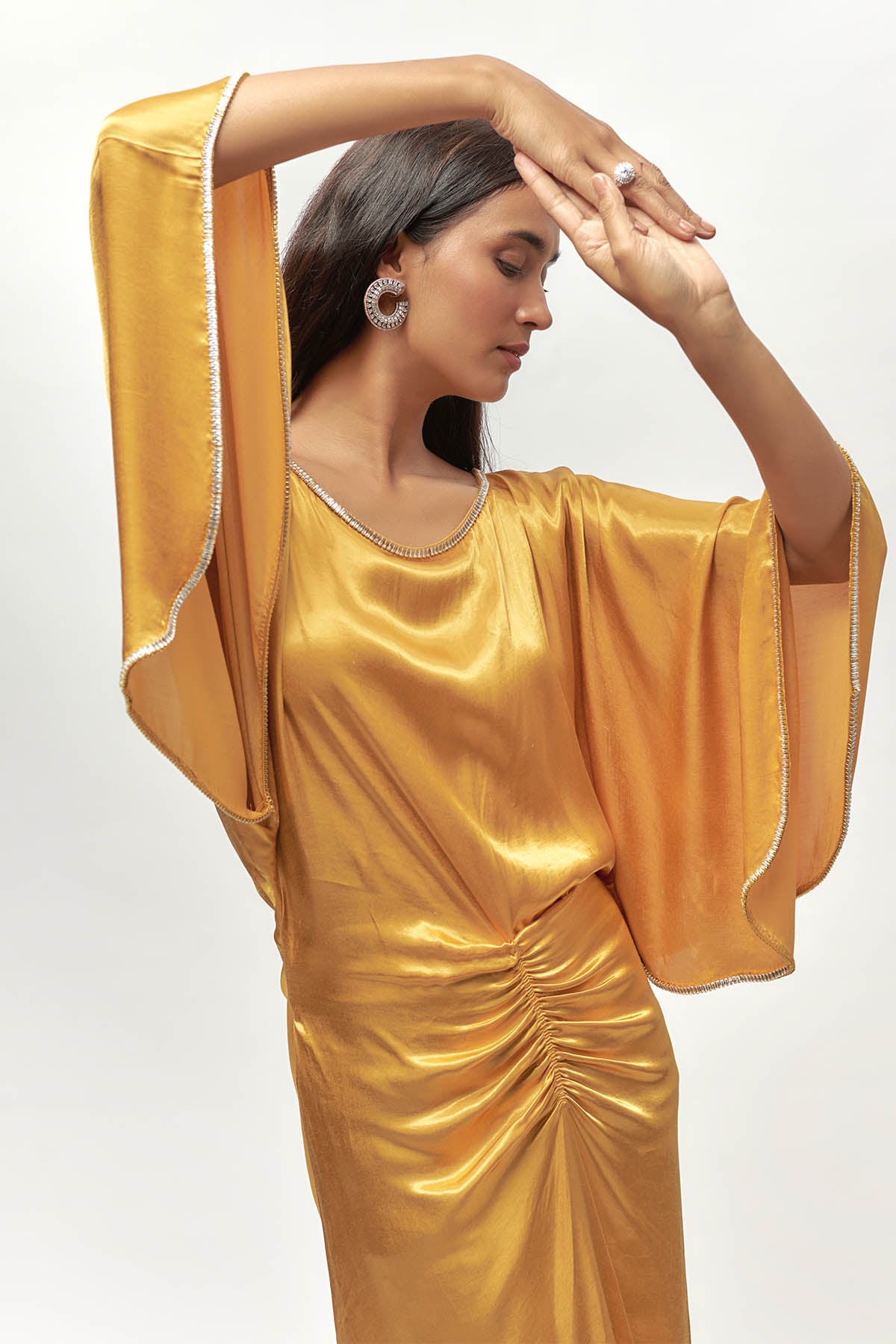 Gold Embellished Maxi Dress