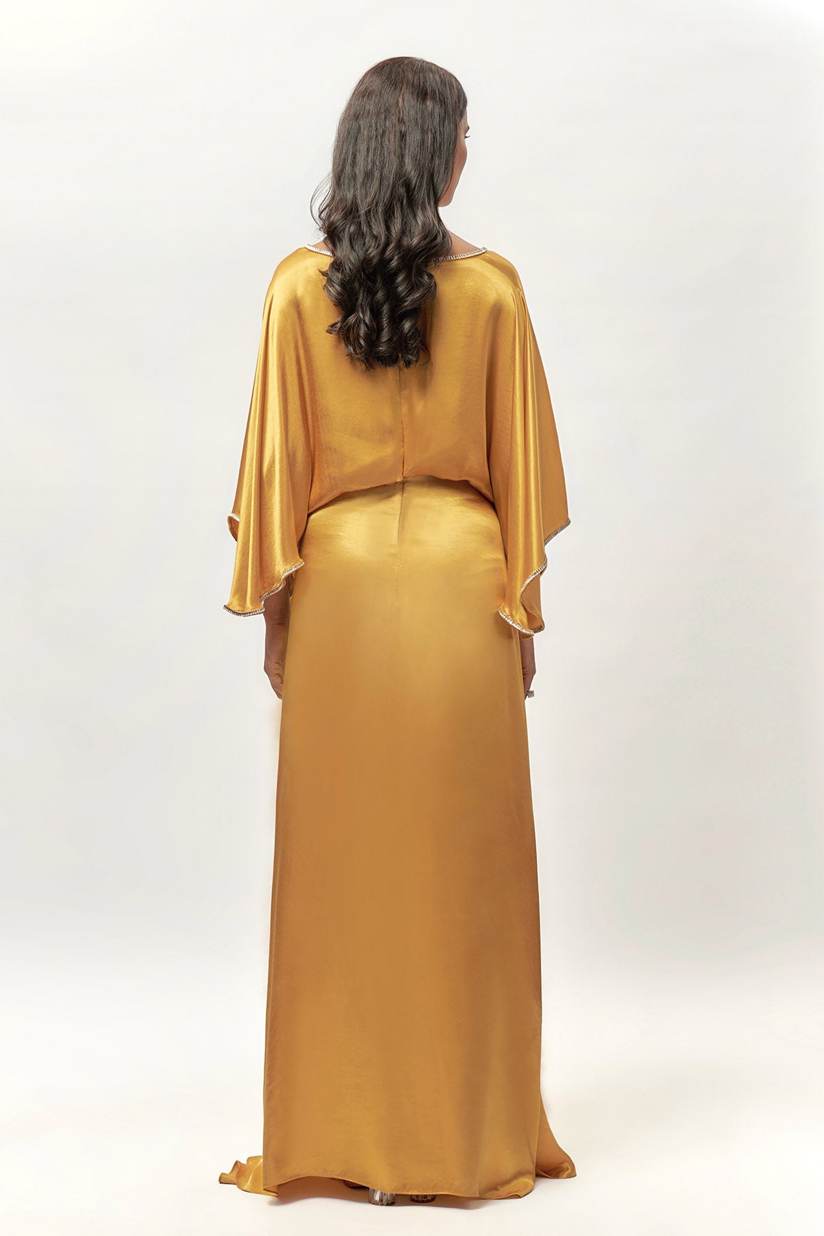 Gold Embellished Maxi Dress