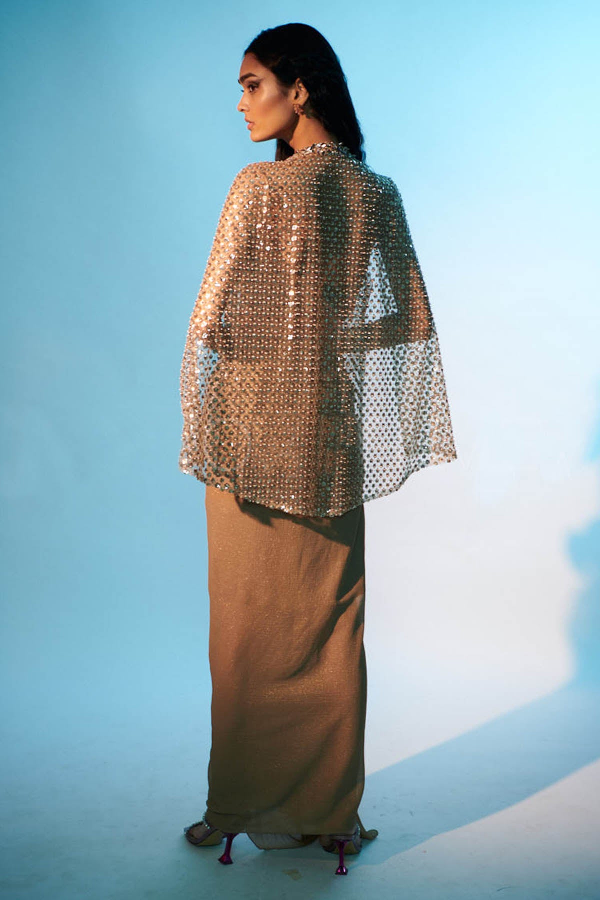 Gold Embroidered Jacket Set