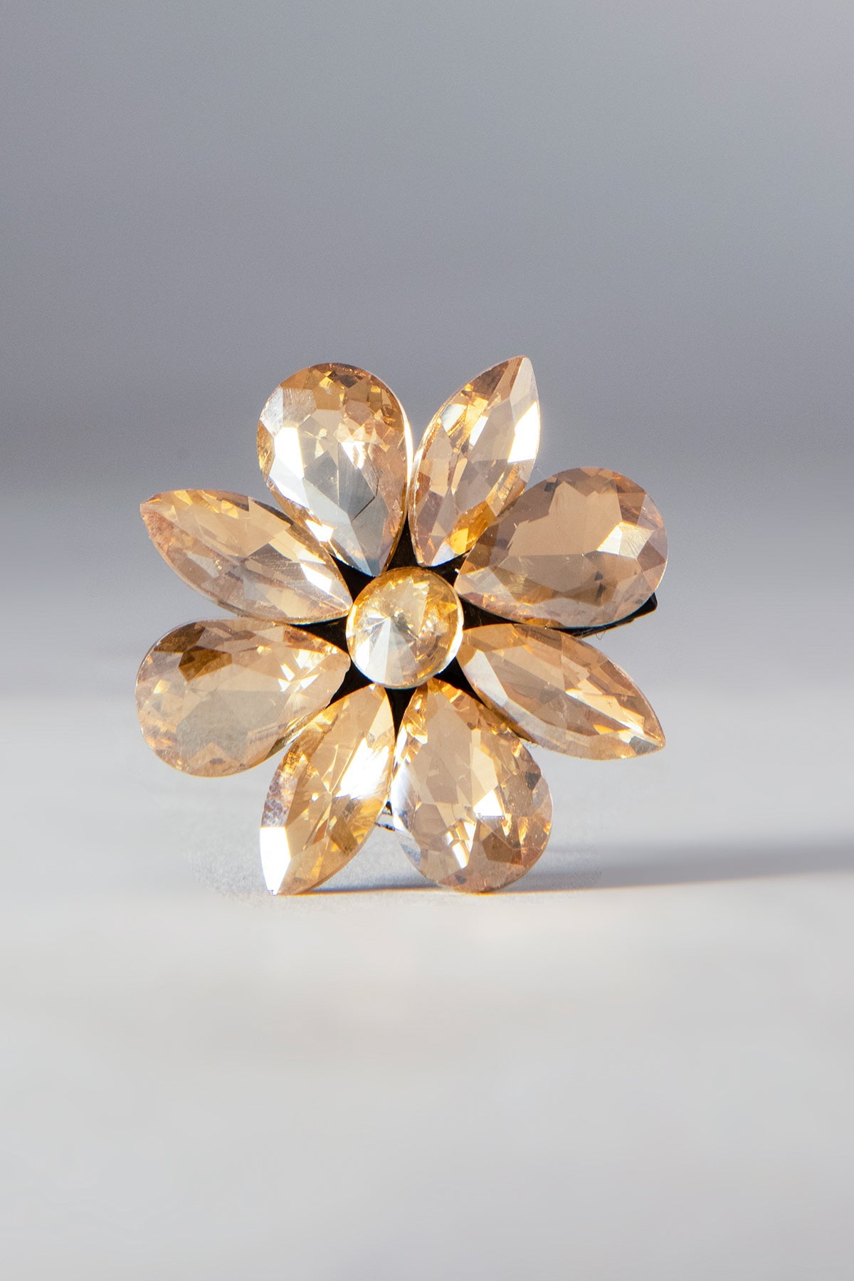 Buy Gold Floral Crystal Studded Clip by Beauty Spot Jewellery for Women online at ScrollnShops