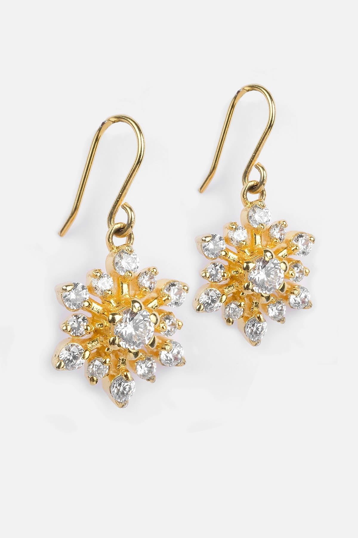 Sica Gold Floral Embellished Earrings for jewellery online at ScrollnShops