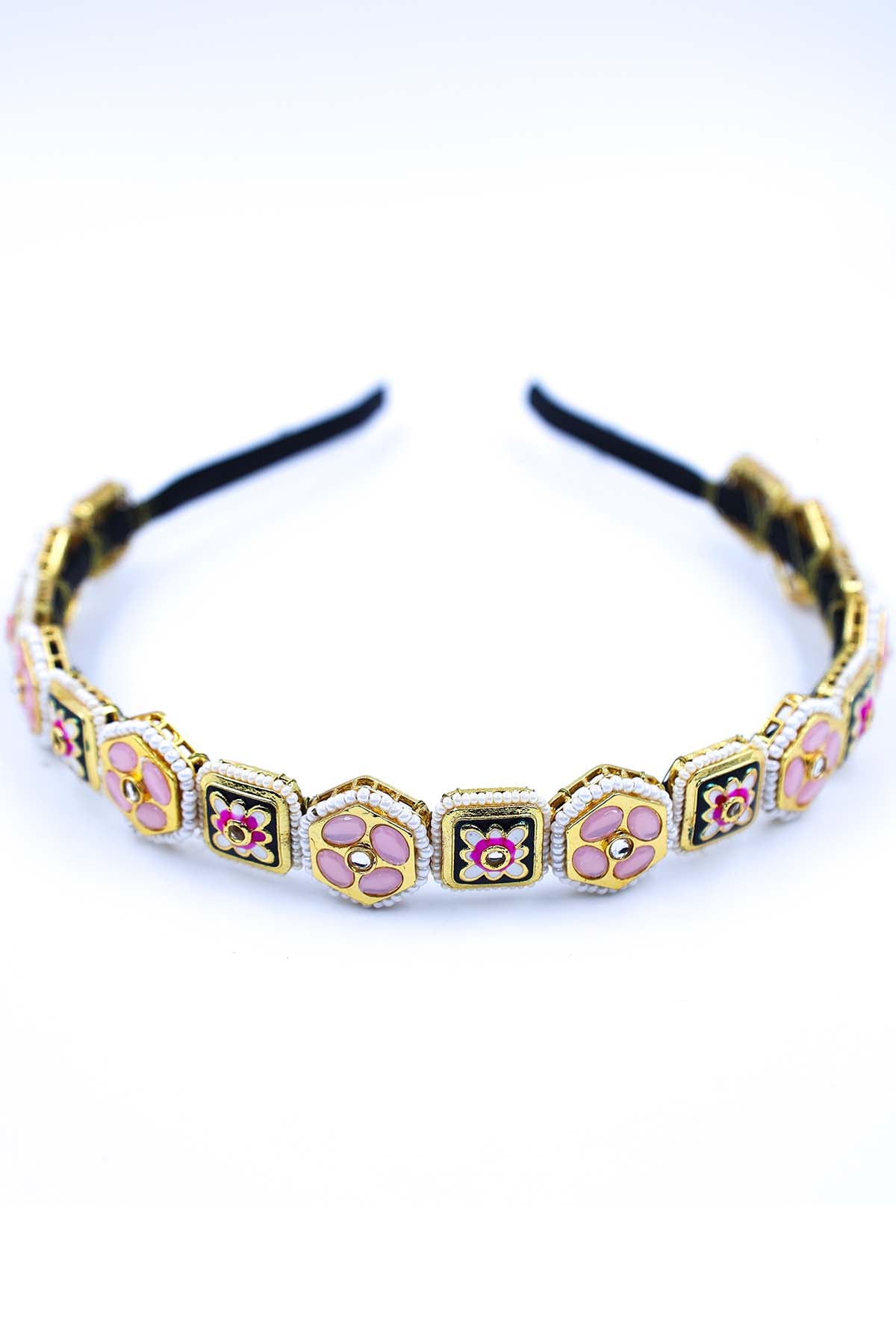 Gold Geometric Broach Headband