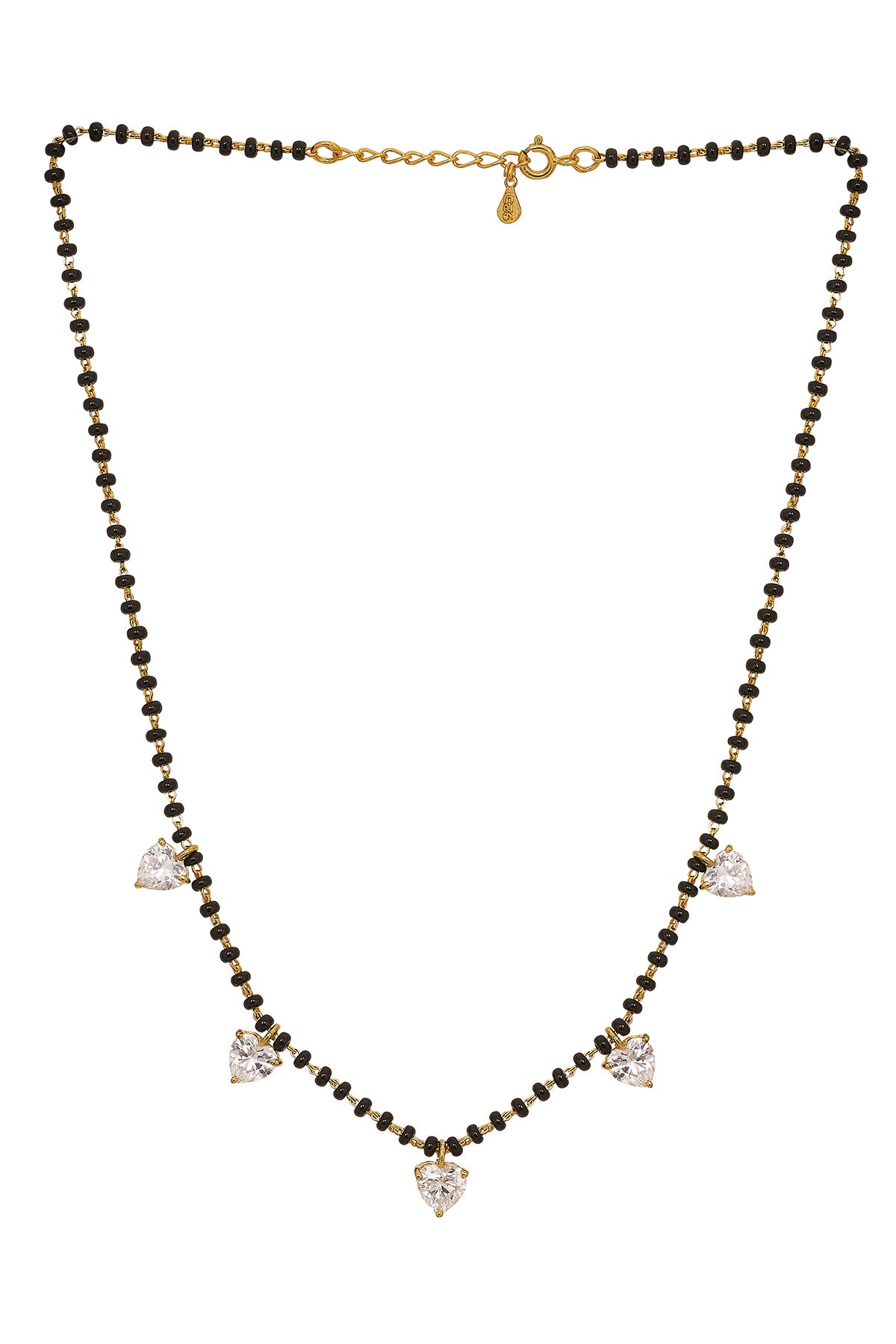 Gold Heart Diamond Mangalsutra