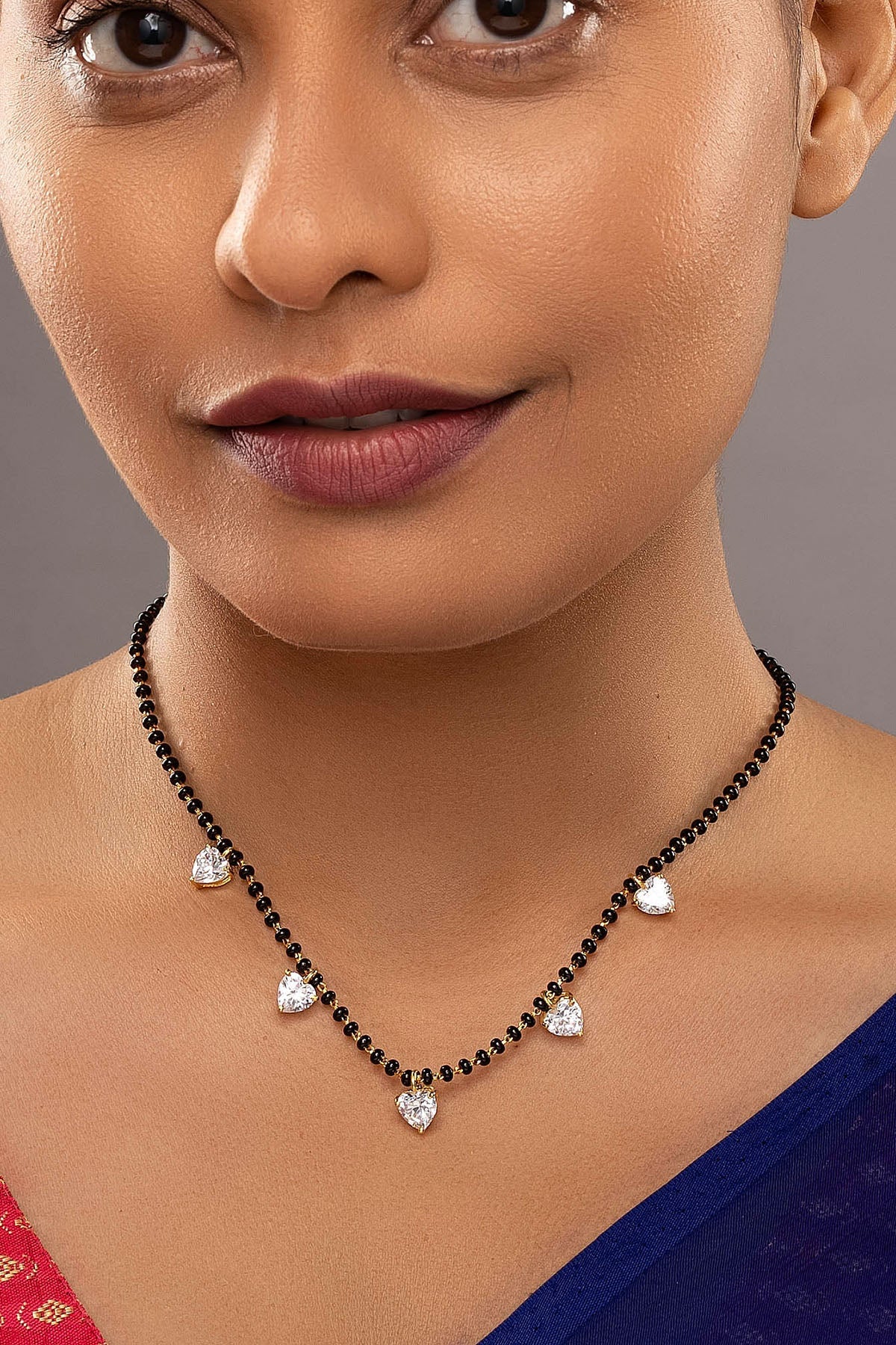 Buy Gold Heart Diamond Mangalsutra for women by Sica online available at scrollnshops