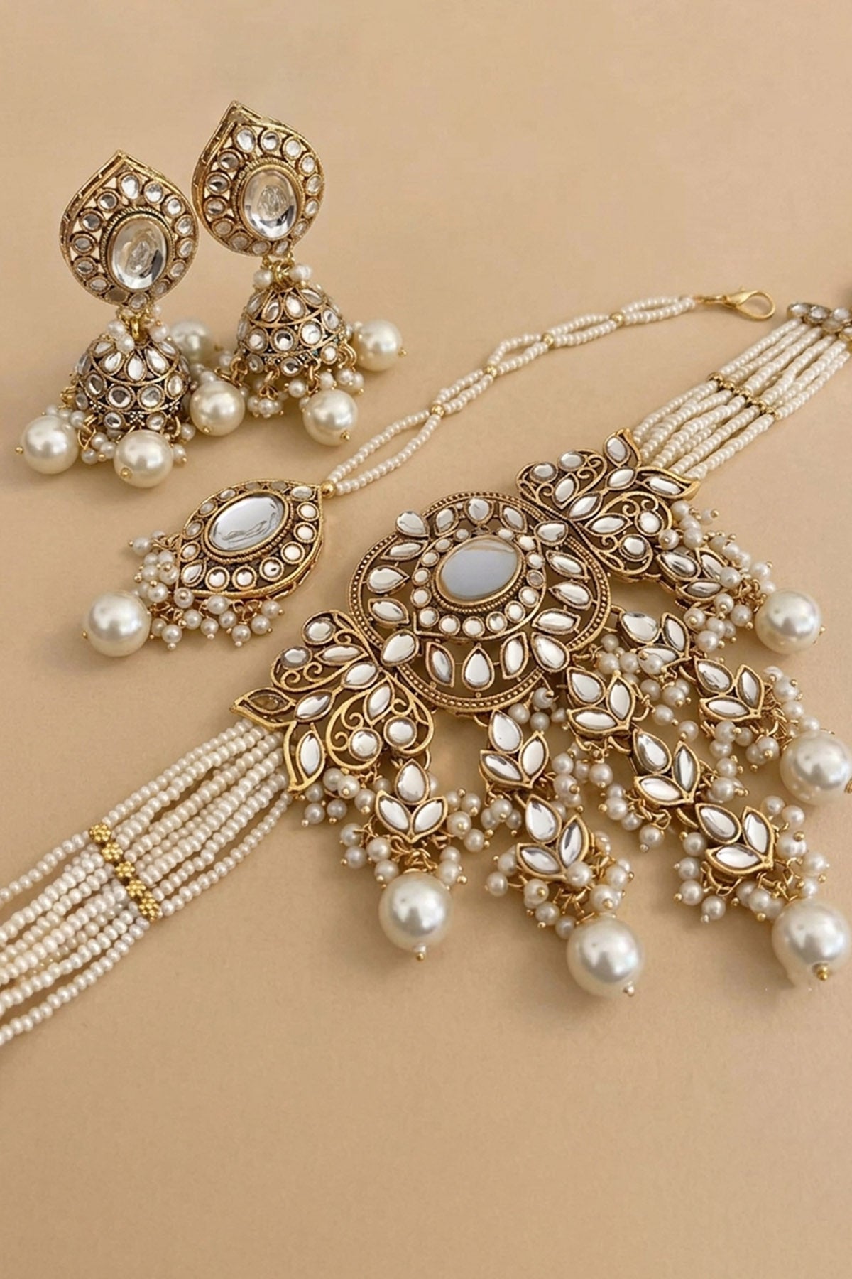 Gold & Ivory Kundan Choker Set