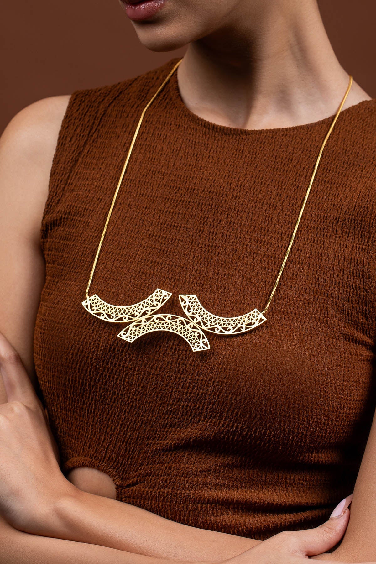 Buy Gold Kalchakra Horizontal Chain for women by Ethnic Andaz online available at scrollnshops