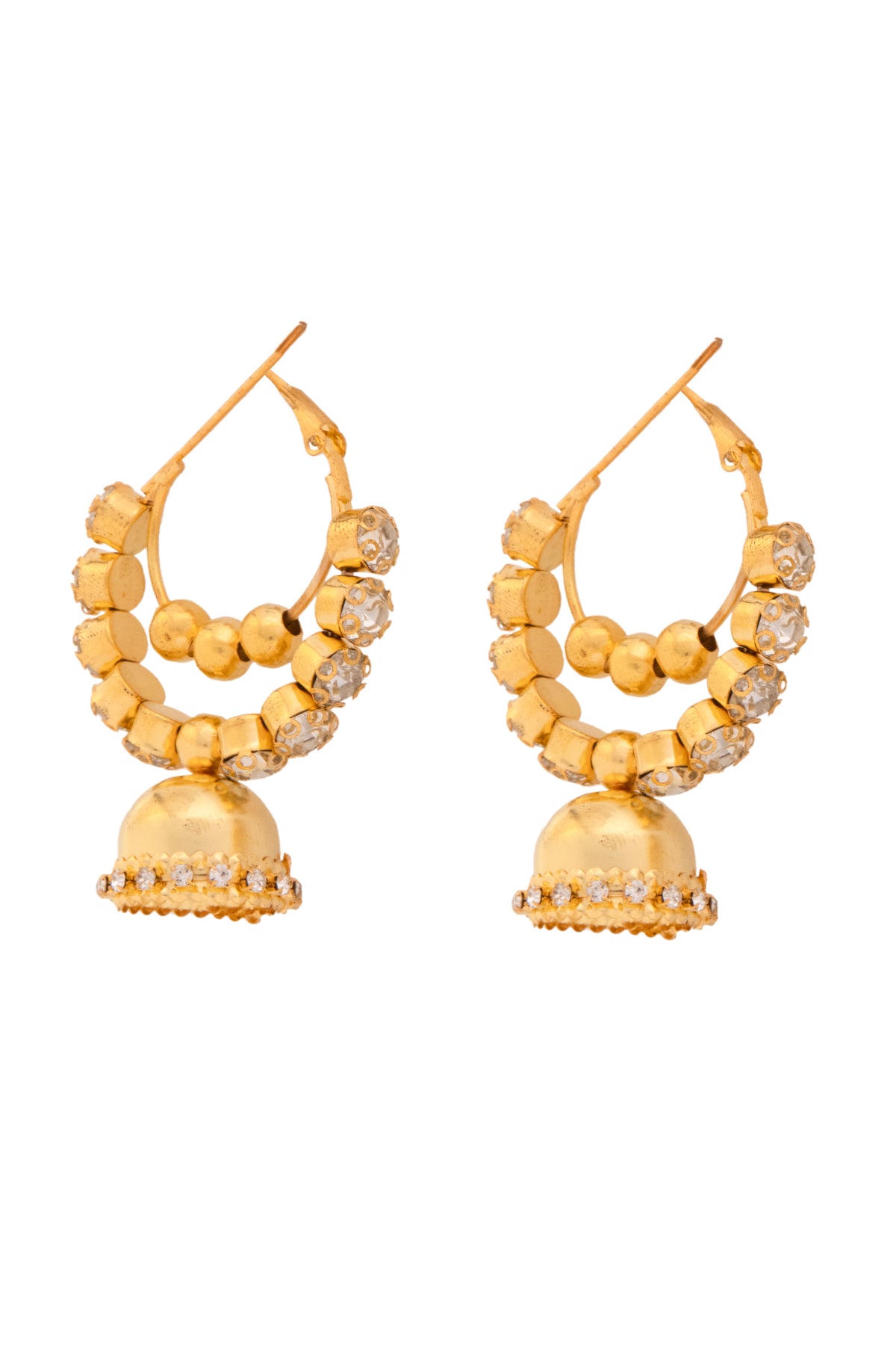 Gold Metal Chandbali Earrings