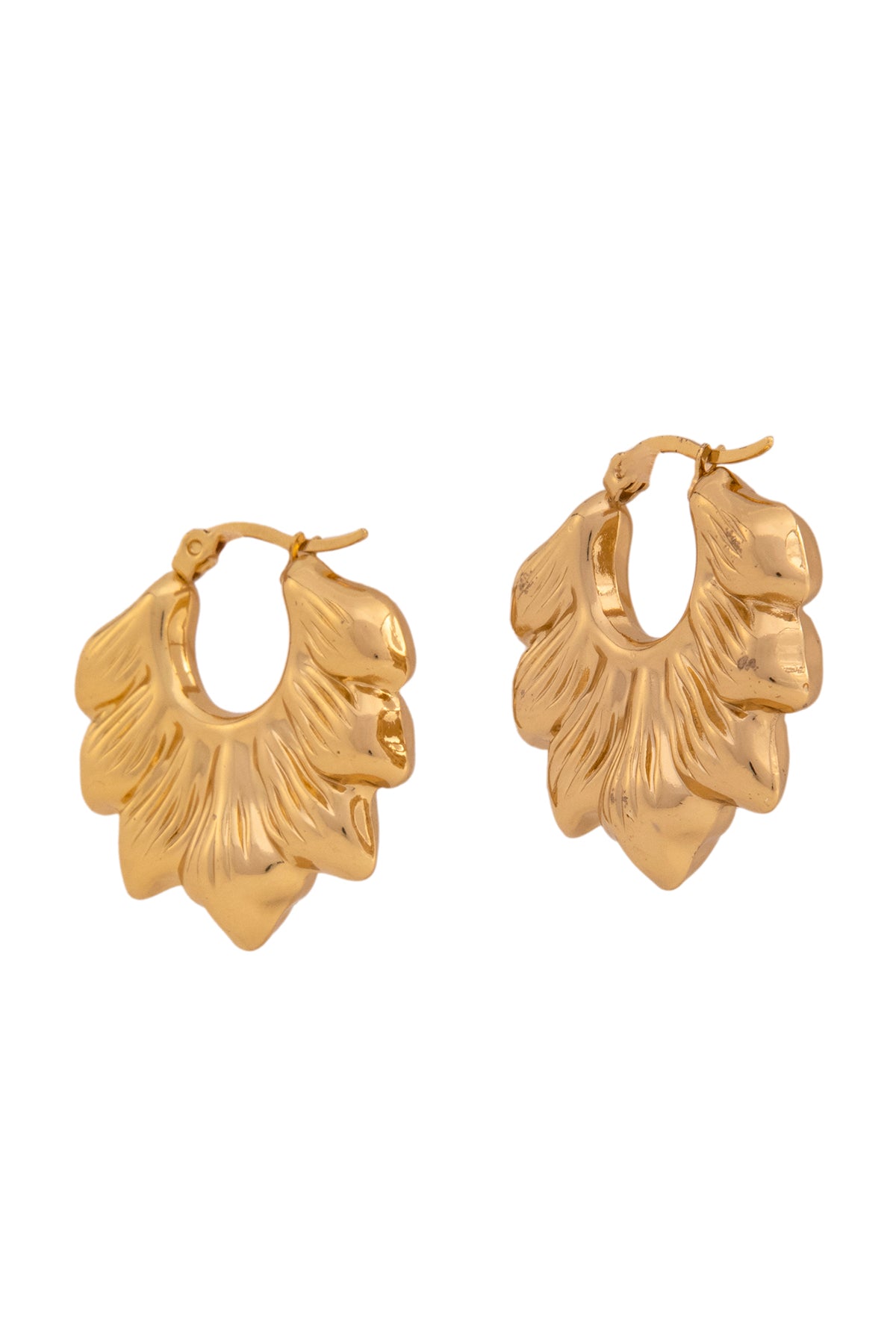 Gold Metallic Bali Earrings