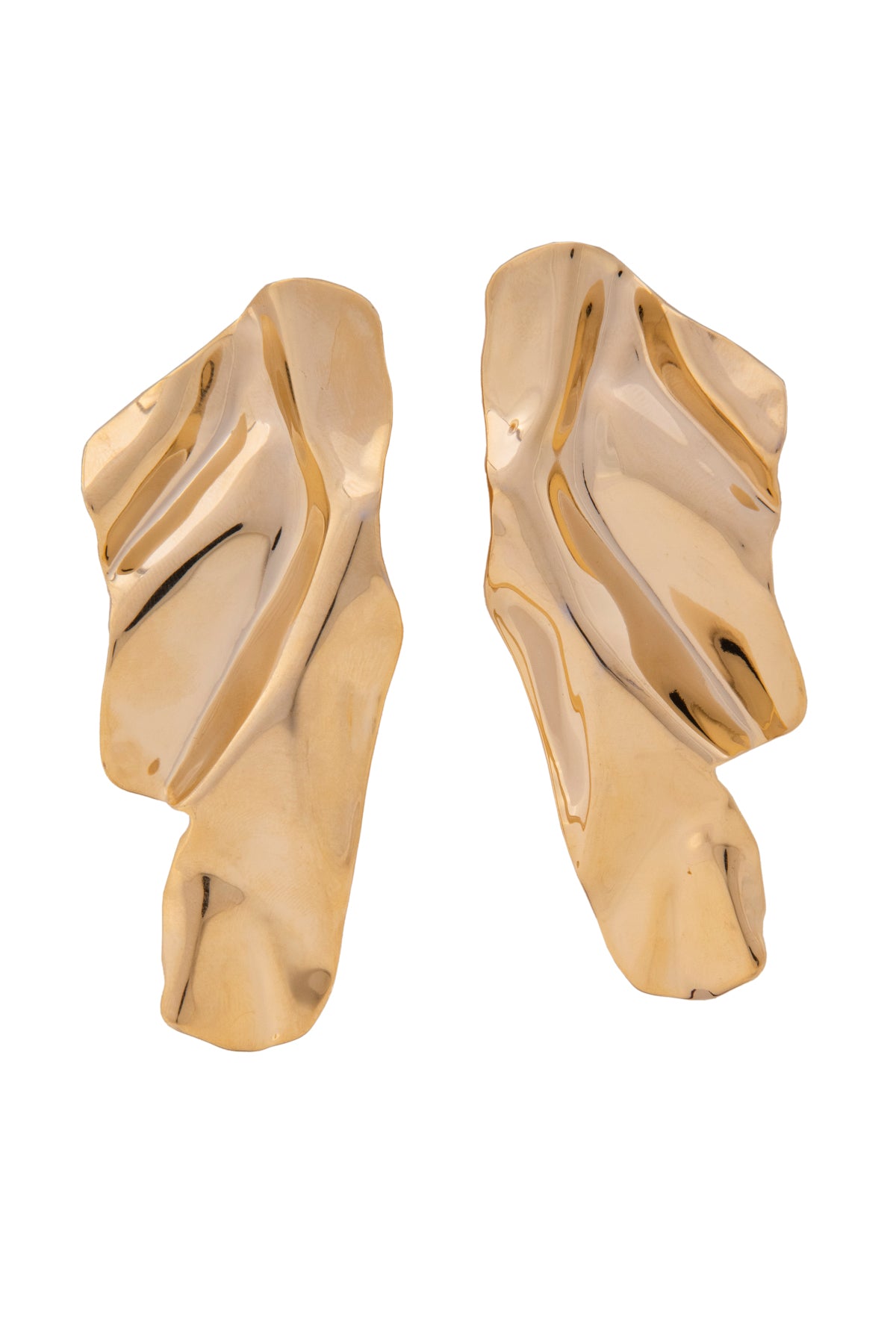 Gold Metallic Leaf Danglers