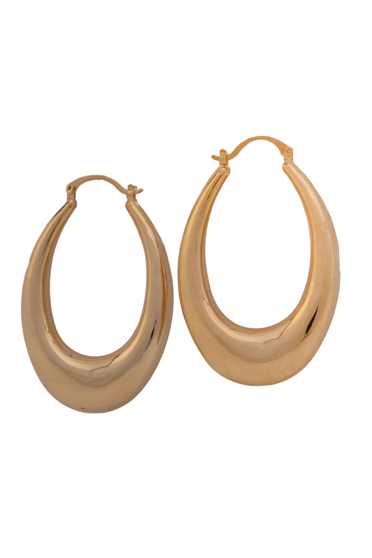 Gold Metallic Oversized Hoops
