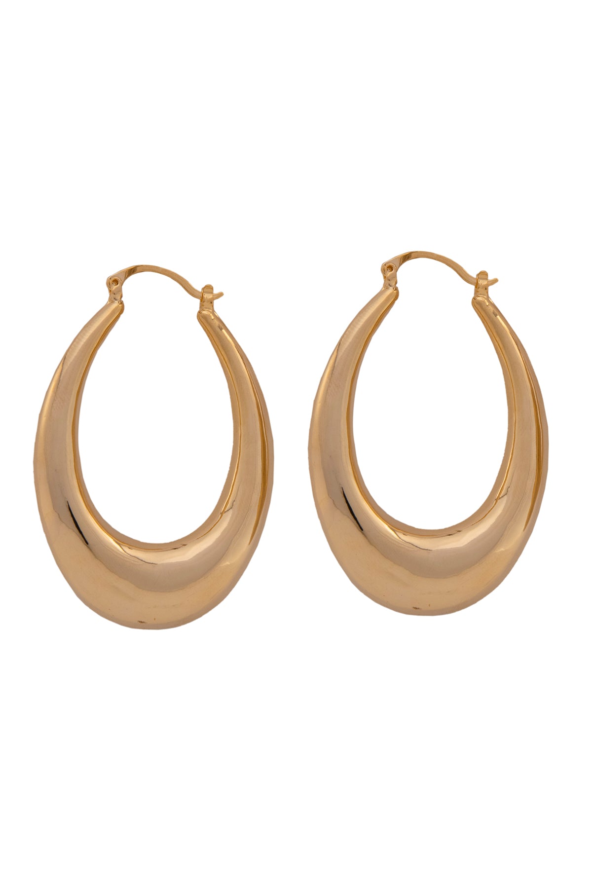 Gold Metallic Oversized Hoops