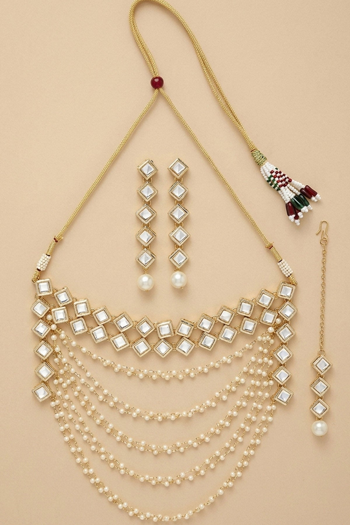 Gold Multi Layer Jewellery Set