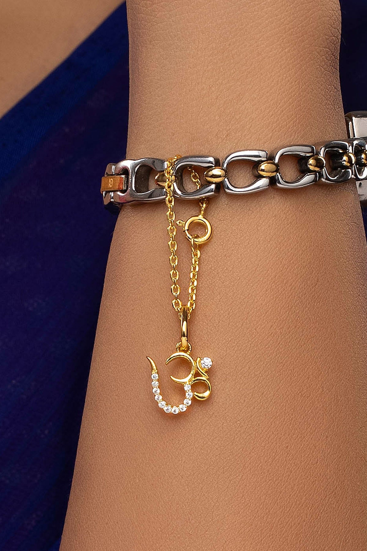 Buy Gold Om 925 Silver Watch Charm for women by Sica online available at scrollnshops