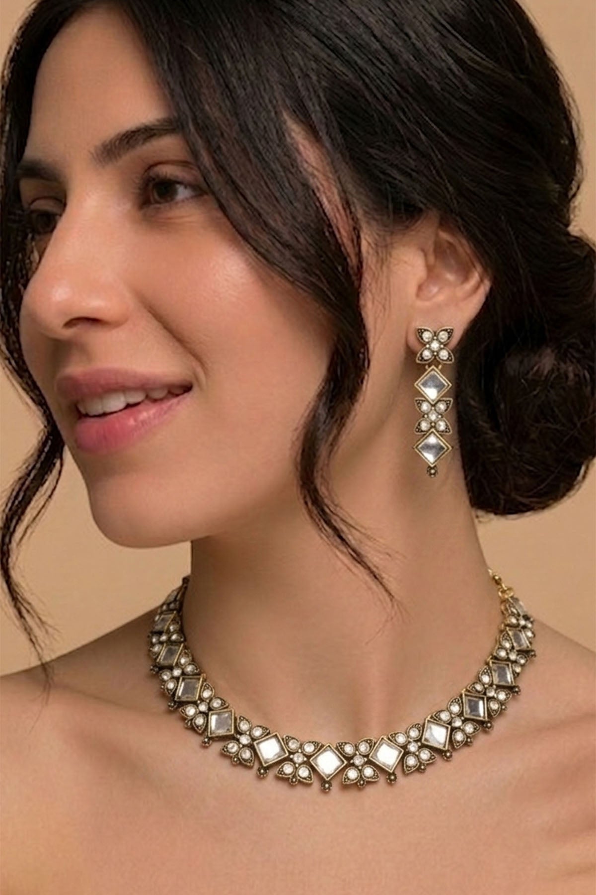 Buy Gold Pearl Drop Jewellery Set for women by Inko & Co online available at scrollnshops