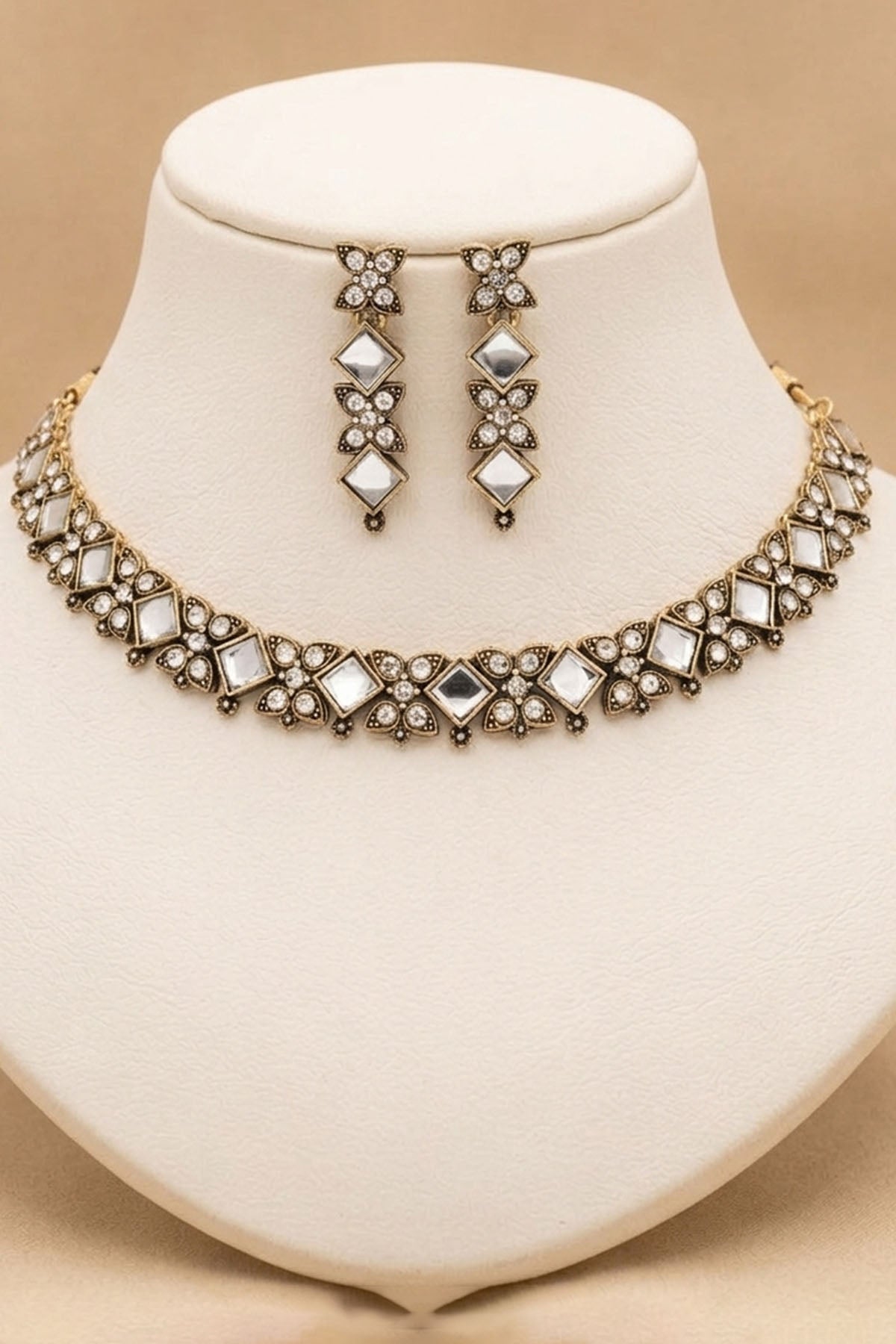 Gold Pearl Drop Jewellery Set
