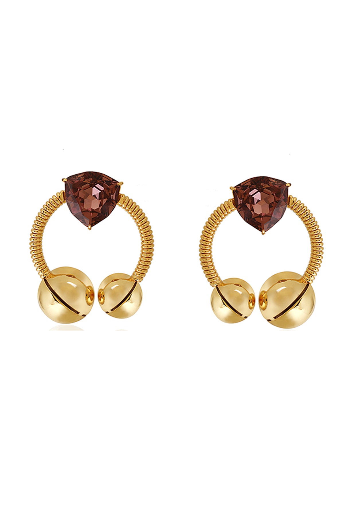 Gold Pearls Embellished Danglers