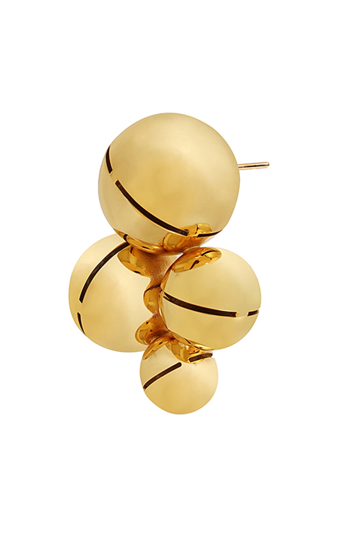 Gold Pearls Plated Brass Studs