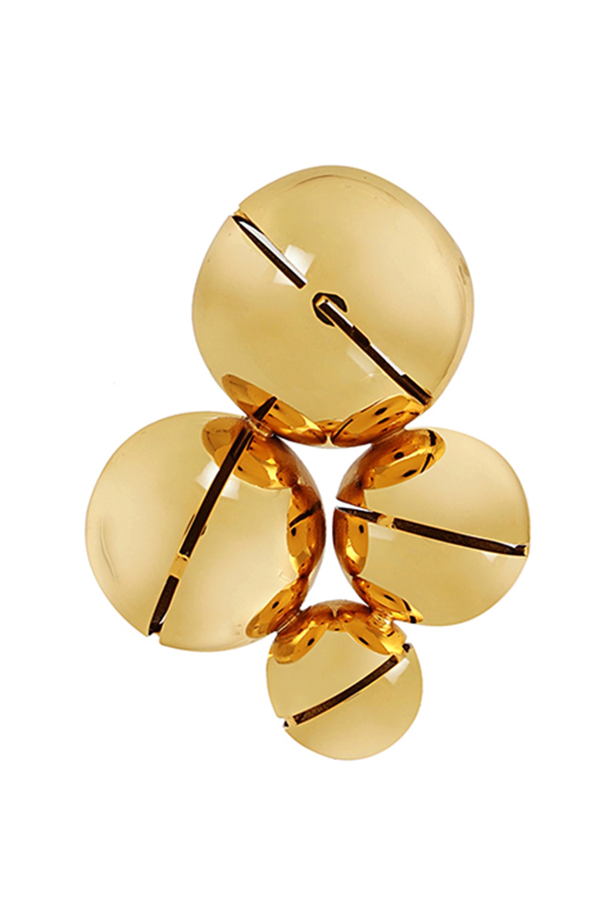 Gold Pearls Plated Brass Studs