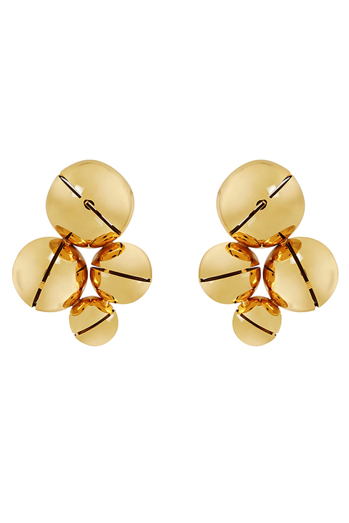 Gold Pearls Plated Brass Studs