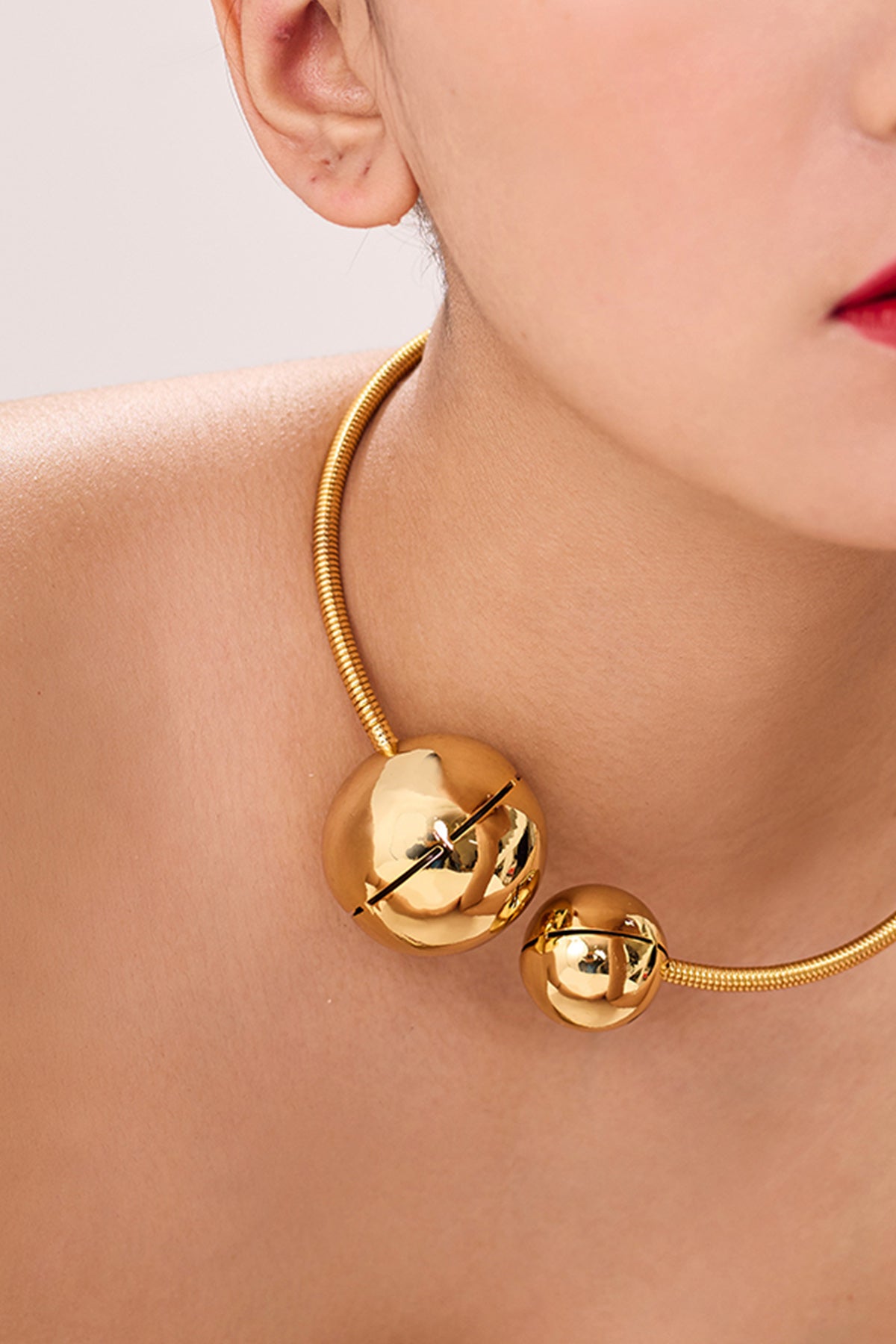 Gold Pearls Plated Necklace