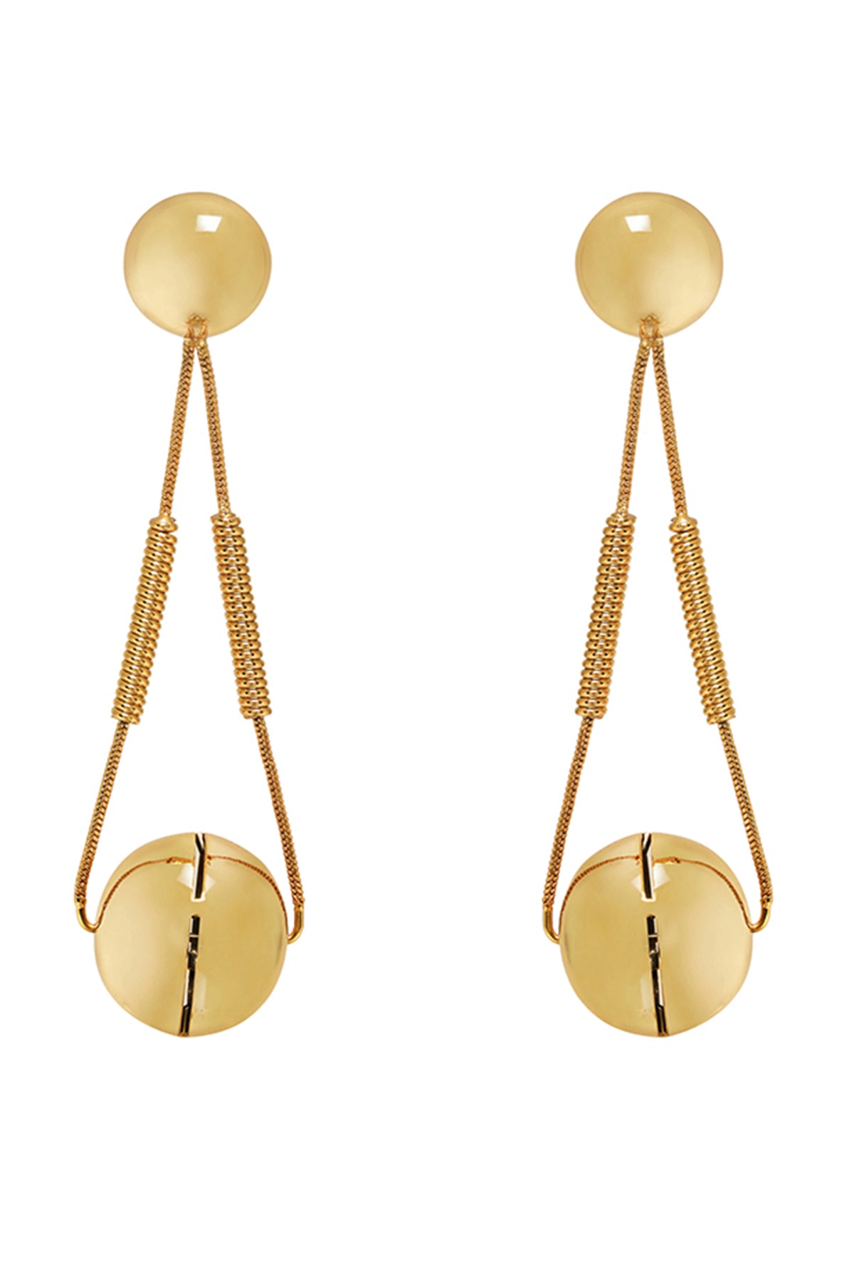 Gold Plated Brass Drop Earrings