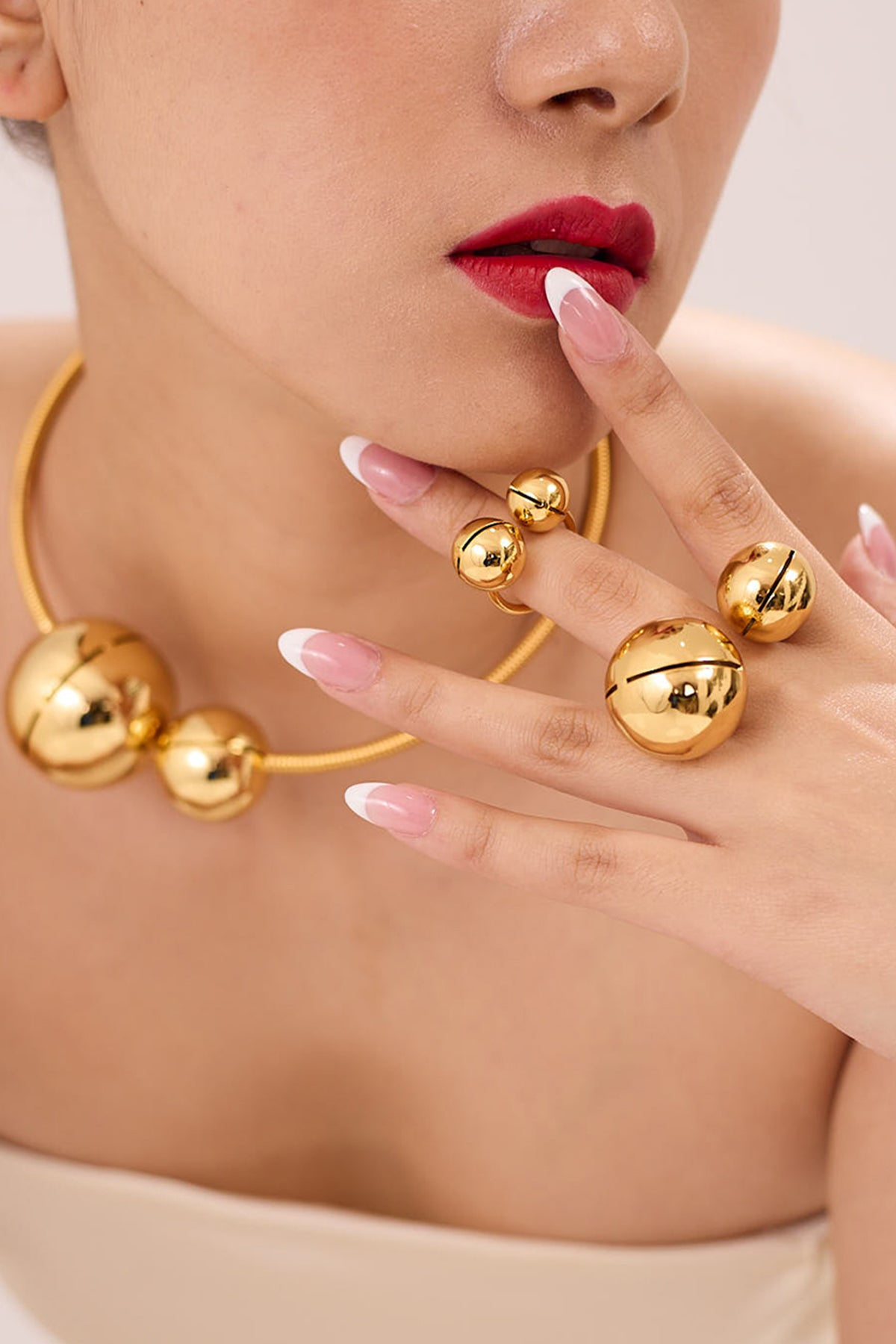 Gold Plated Brass Midi Ring