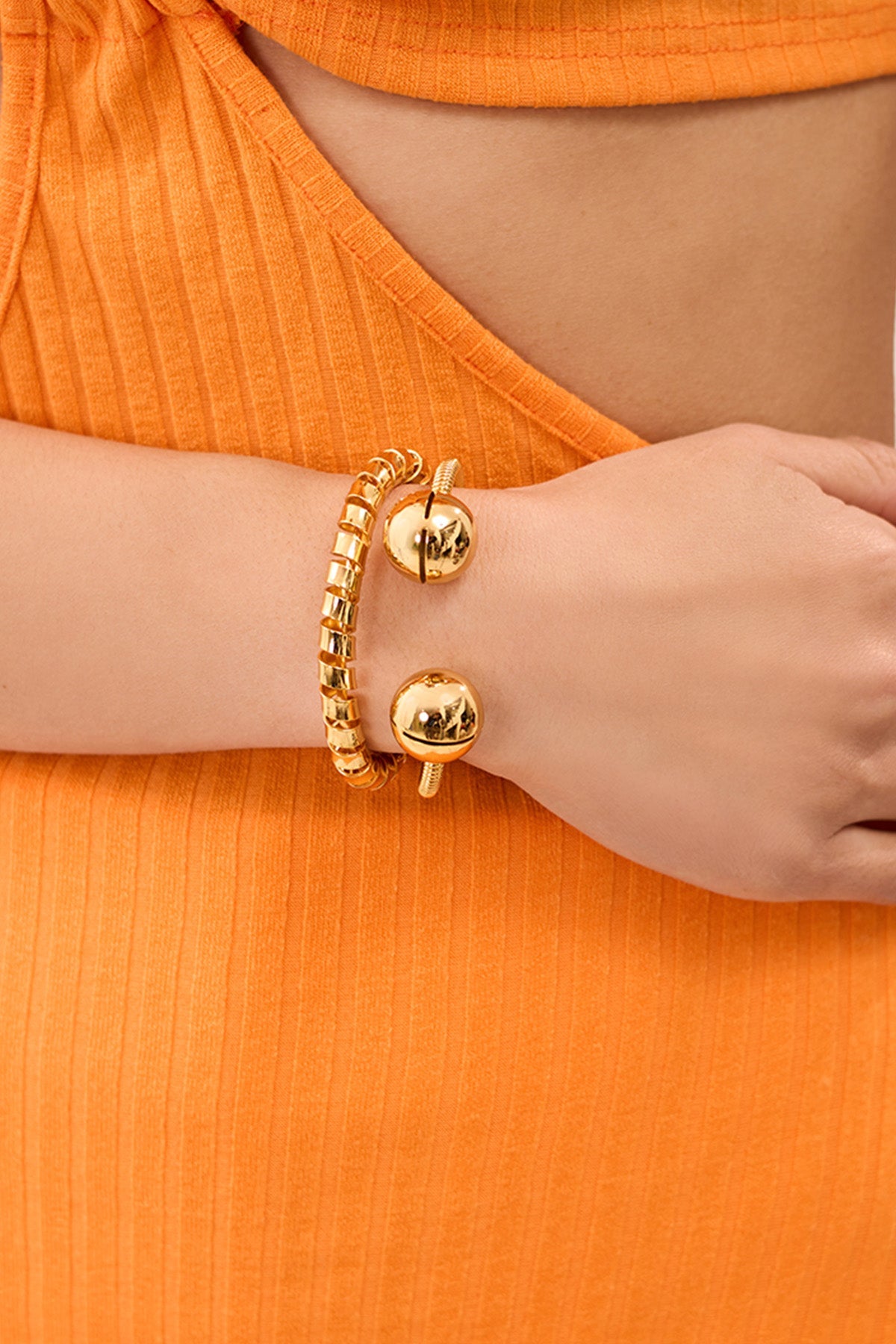 Buy Gold Plated Brass Palm Cuff by Ruhheite for Women online at ScrollnShops