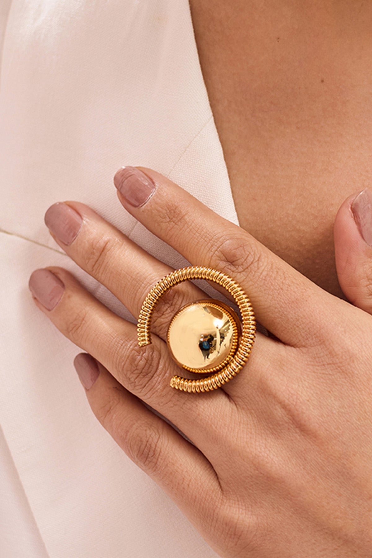 Buy Gold Plated Brass Pearls Ring by Ruhheite for Women online at ScrollnShops