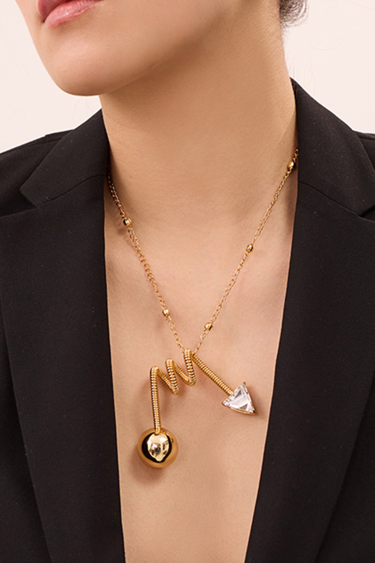 Gold Plated Crystal Necklace