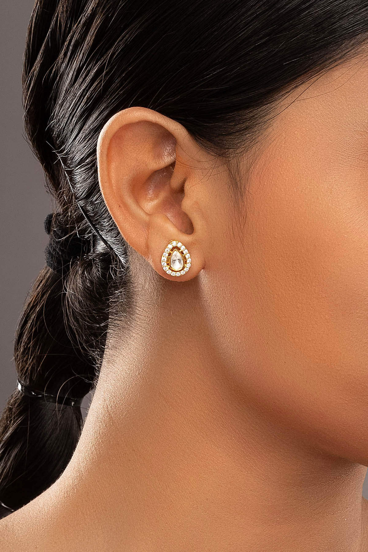 Buy Gold Plated Drop Stud Earrings for women by Sica online available at scrollnshops