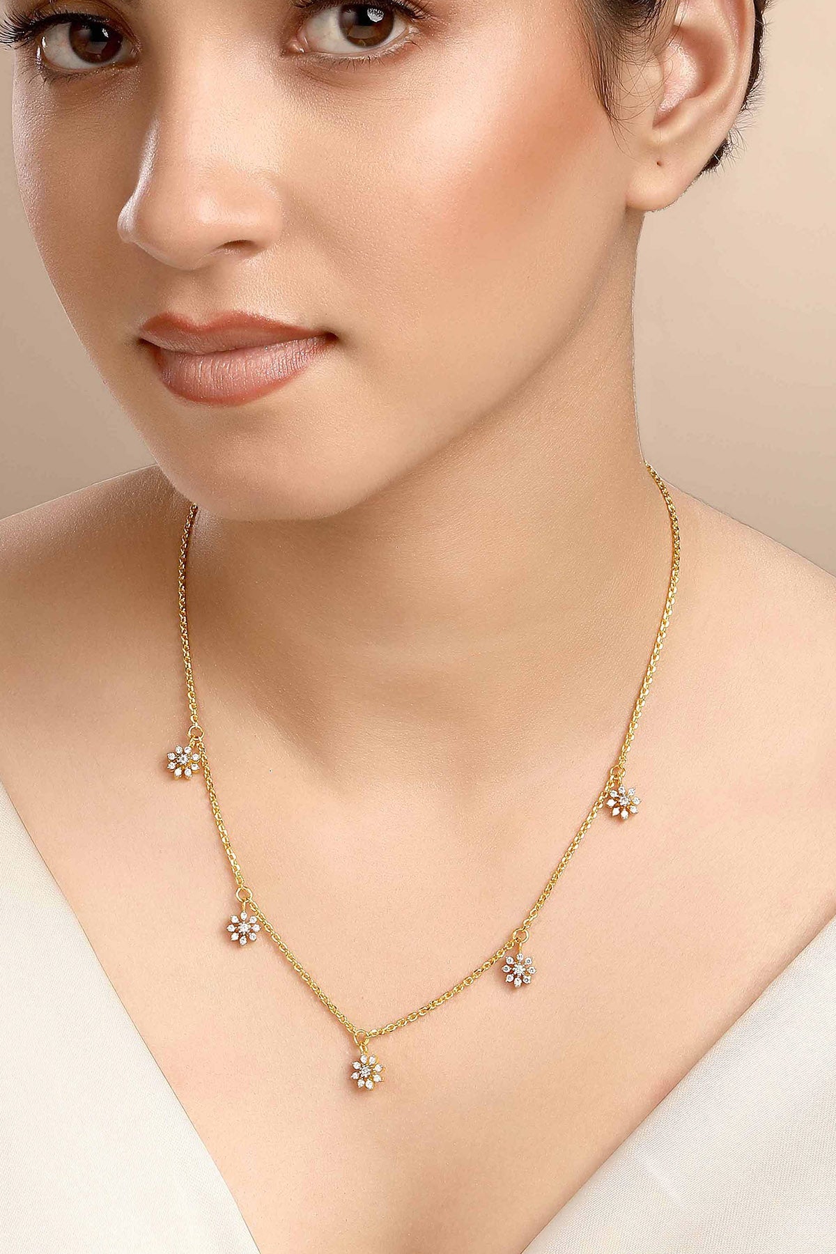 Buy Gold Plated Floral Necklace by Sica for women online at ScrollnShops