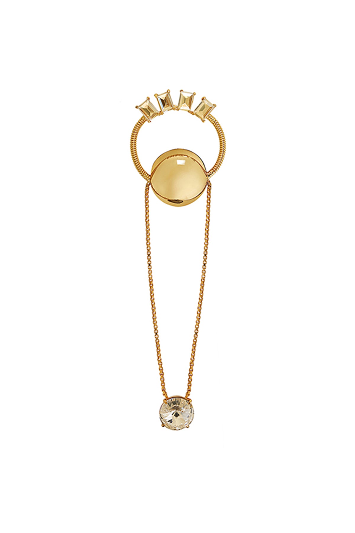 Gold Plated Gemstone Danglers