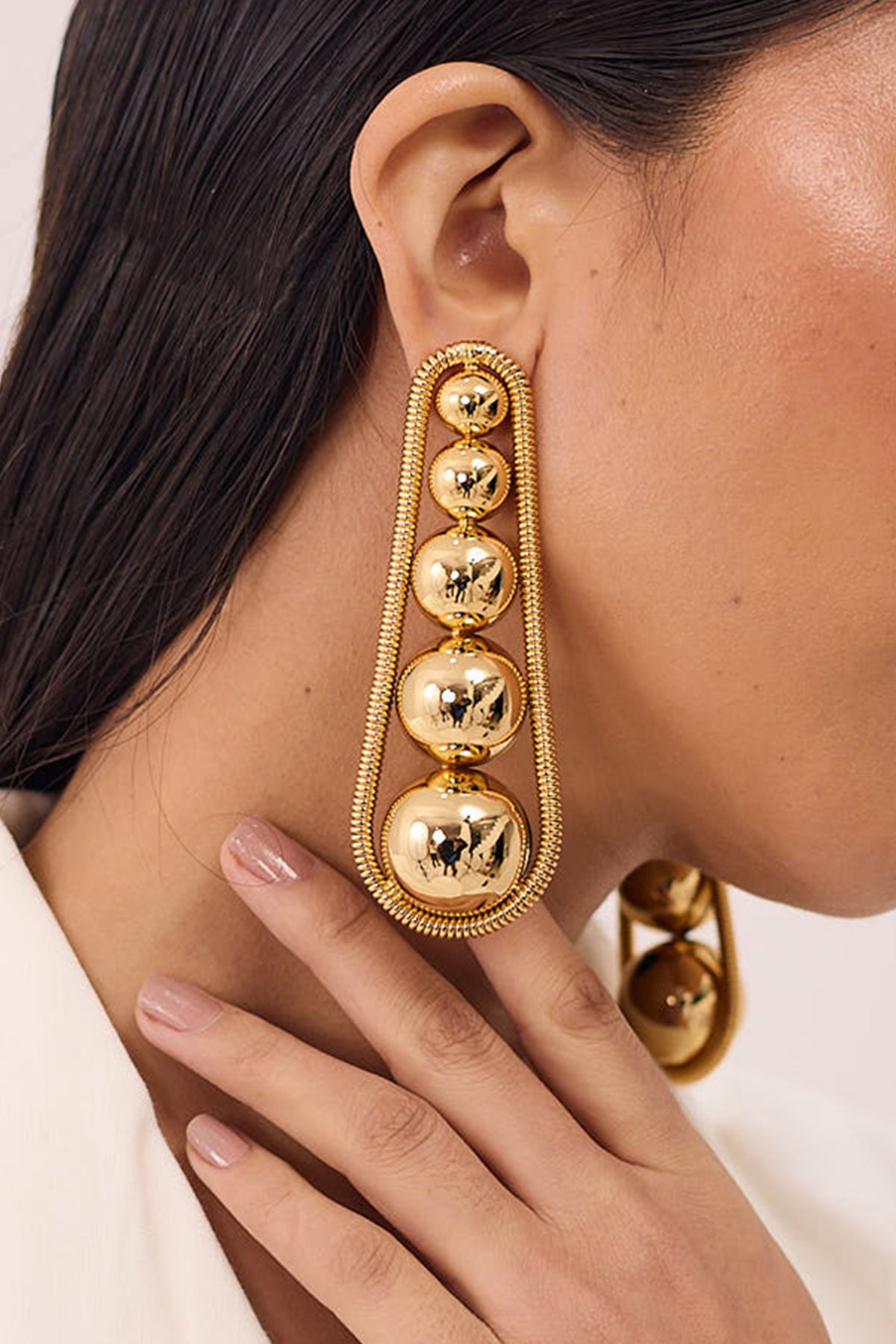 Gold Plated Pearls Earrings