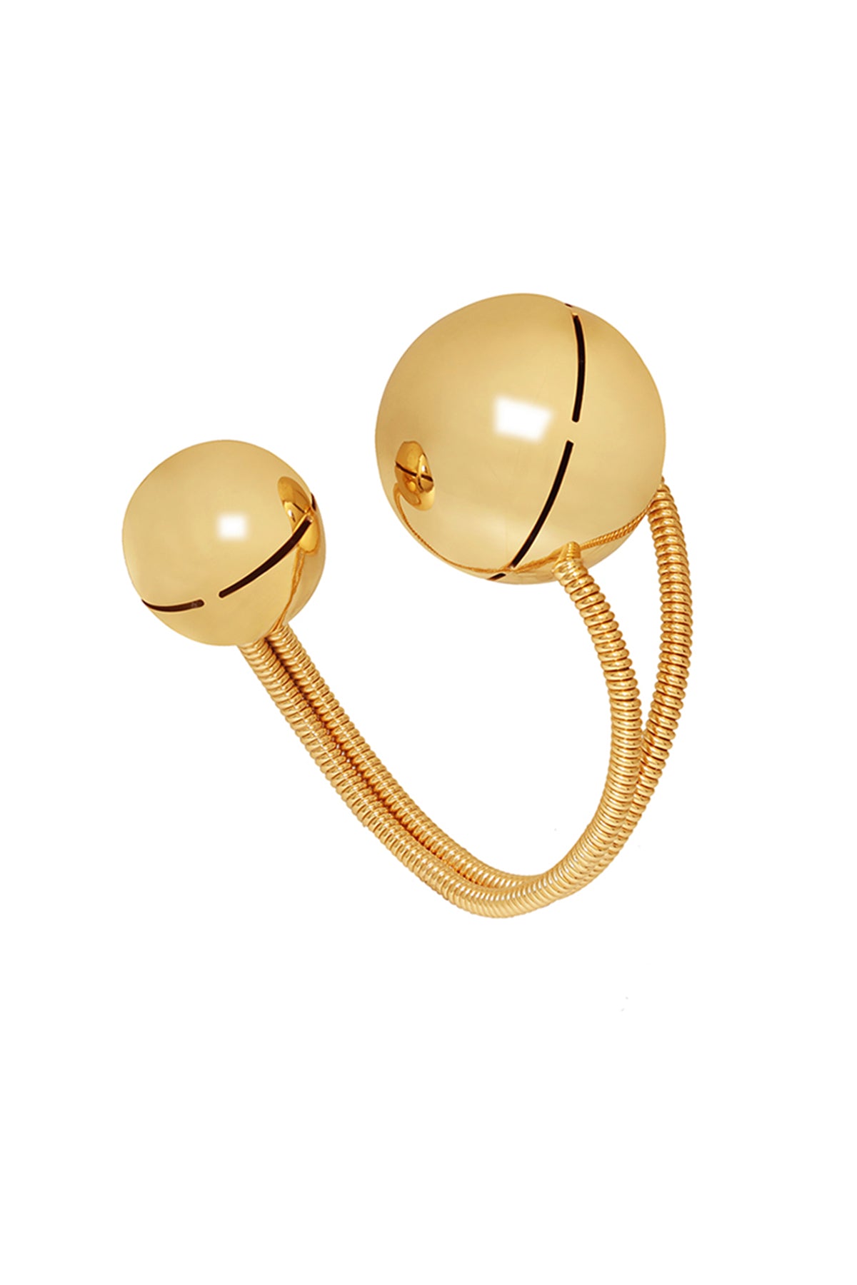 Gold Plated Pearls Palm Cuff