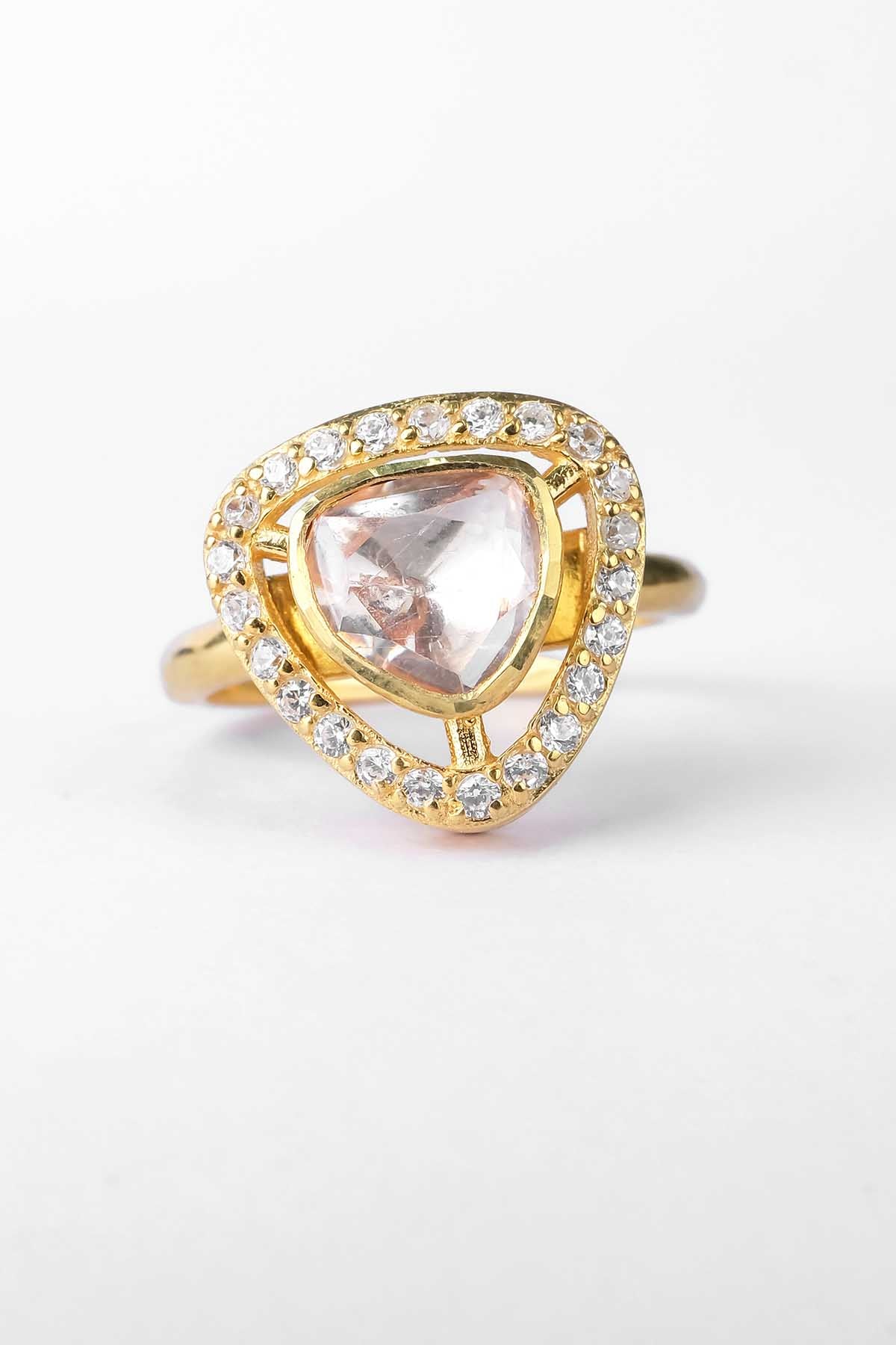 Gold Primrose Embellished Ring