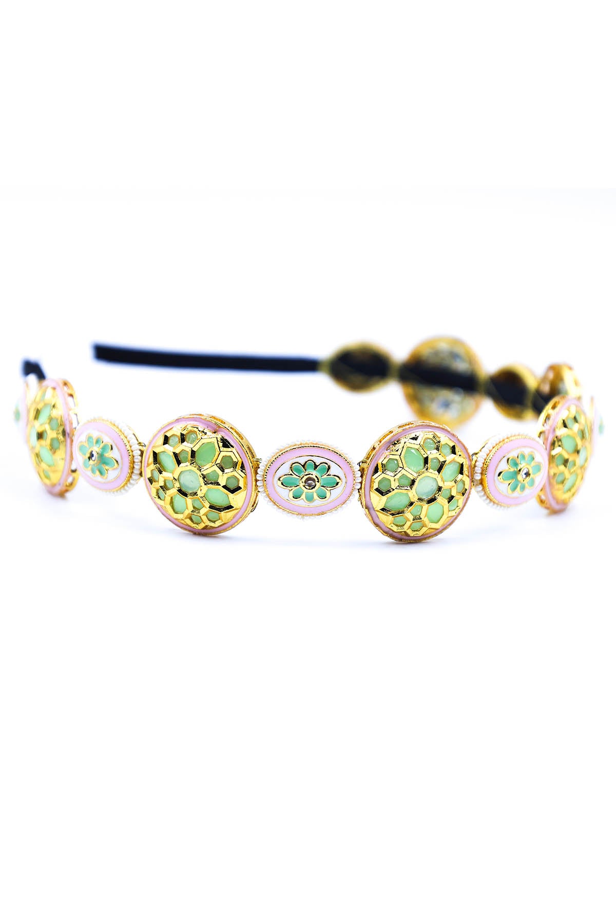 Gold Round Embellished Hairband