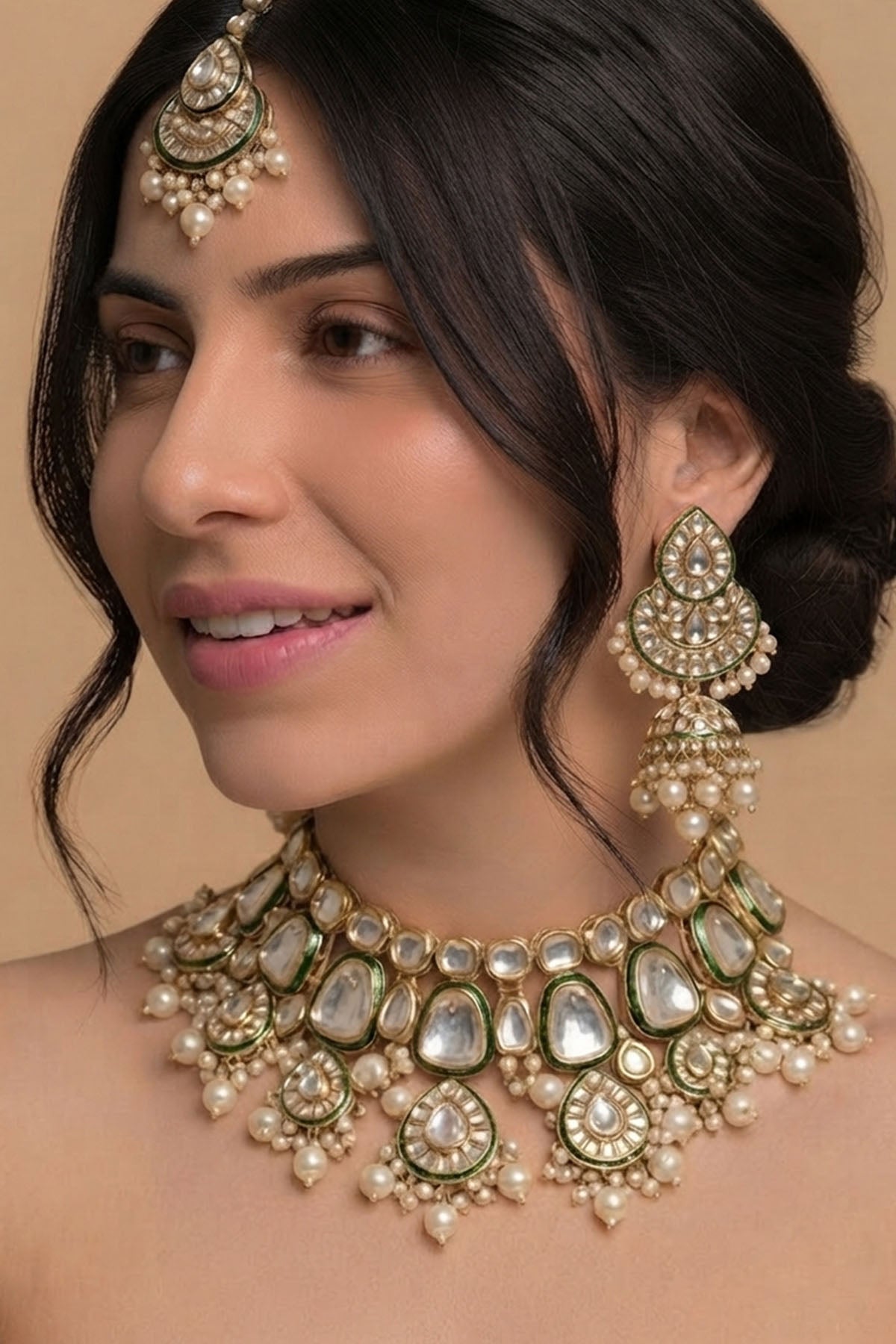 Buy Gold Ruby Stone Jewellery Set for women by Inko & Co online available at scrollnshops