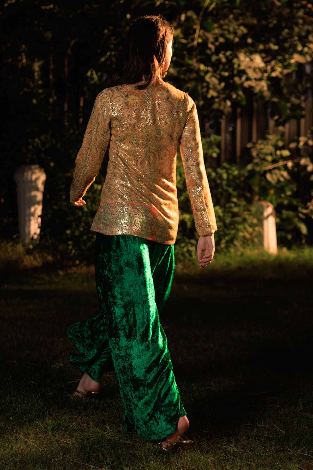 Gold Sequined Jacket & Pants