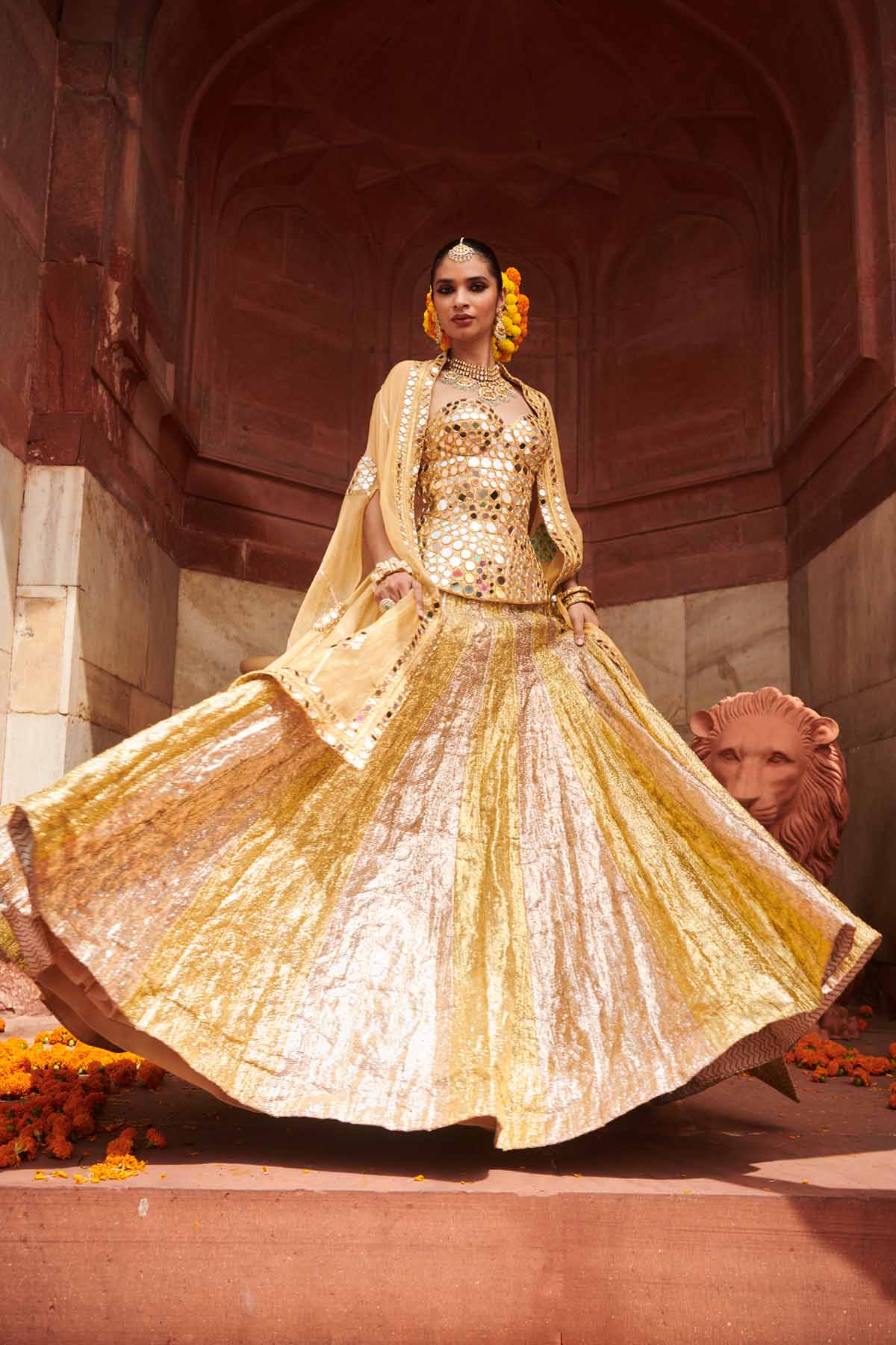 Gold & Silver Lampi Lehenga Set