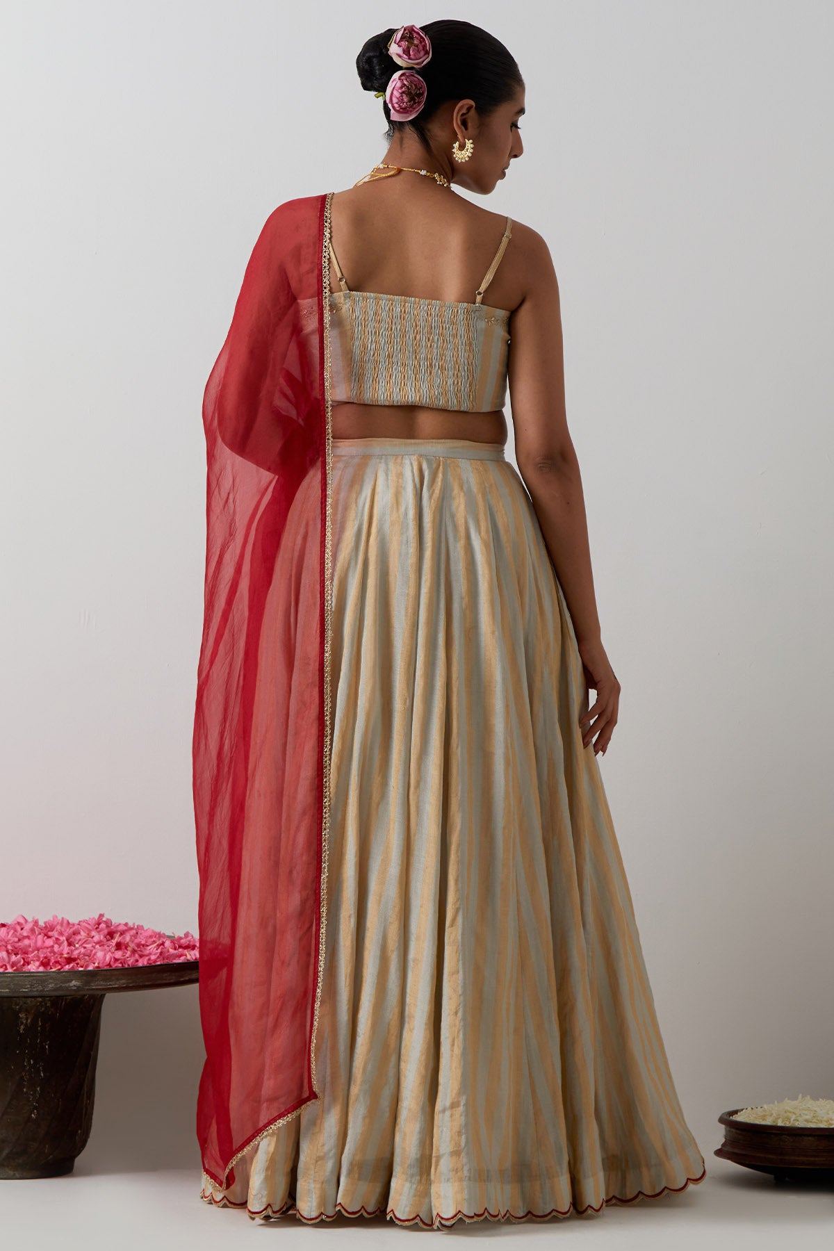 Gold & Silver Zari Lehenga Set