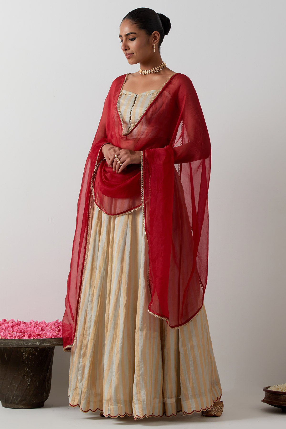 Gold & Silver Zari Lehenga Set