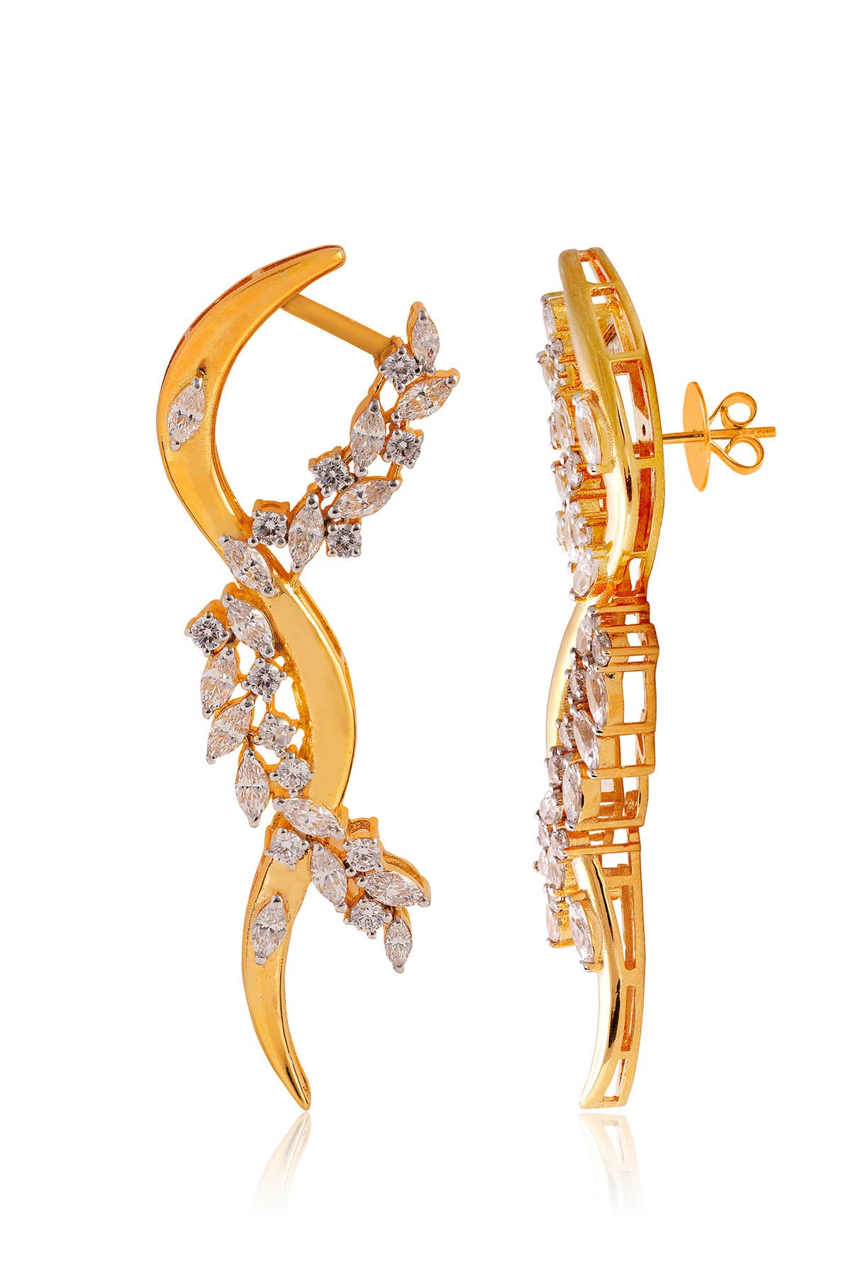 Gold Slither Shine Earrings
