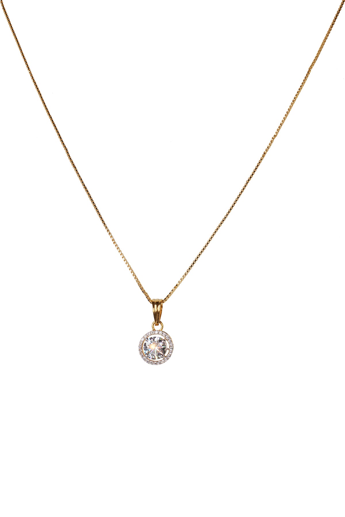 Gold Solitaire Necklace Set