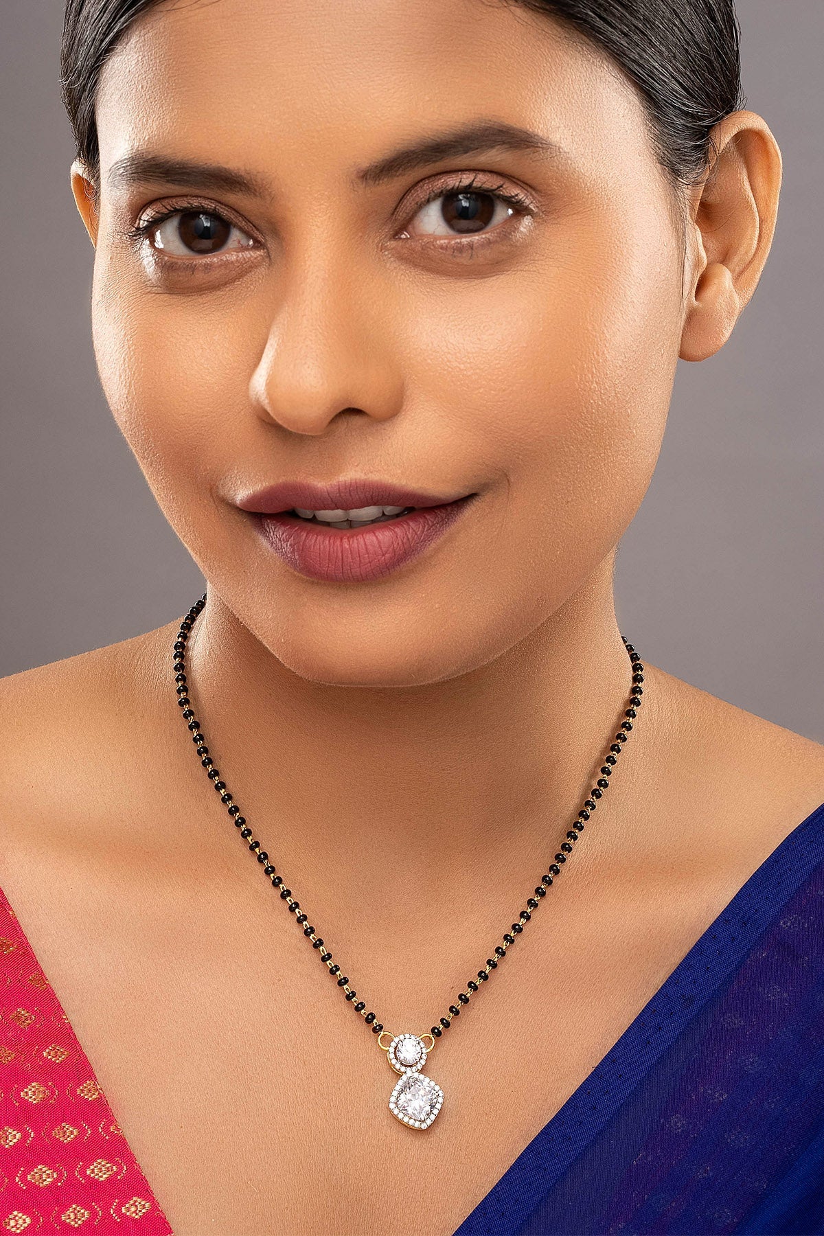 Buy Gold Square Diamond Mangalsutra for women by Sica online available at scrollnshops